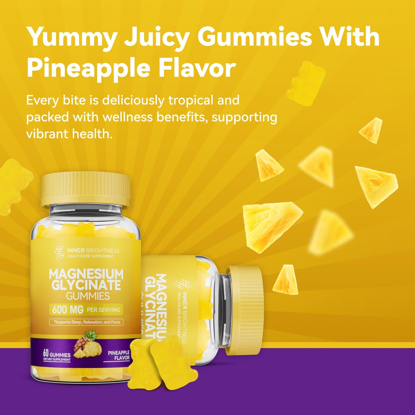 Inner Brightness Magnesium Glycinate Gummies 60 Count