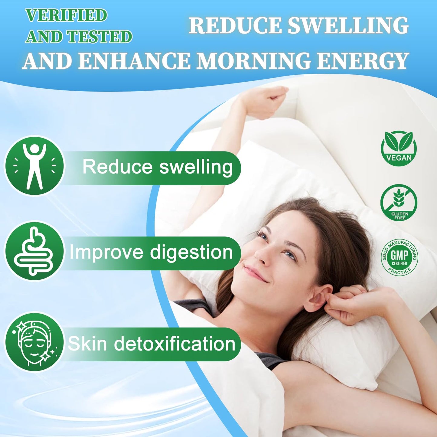 Hywebvctok Lymphatic Drainage Supplements 60 Capsules
