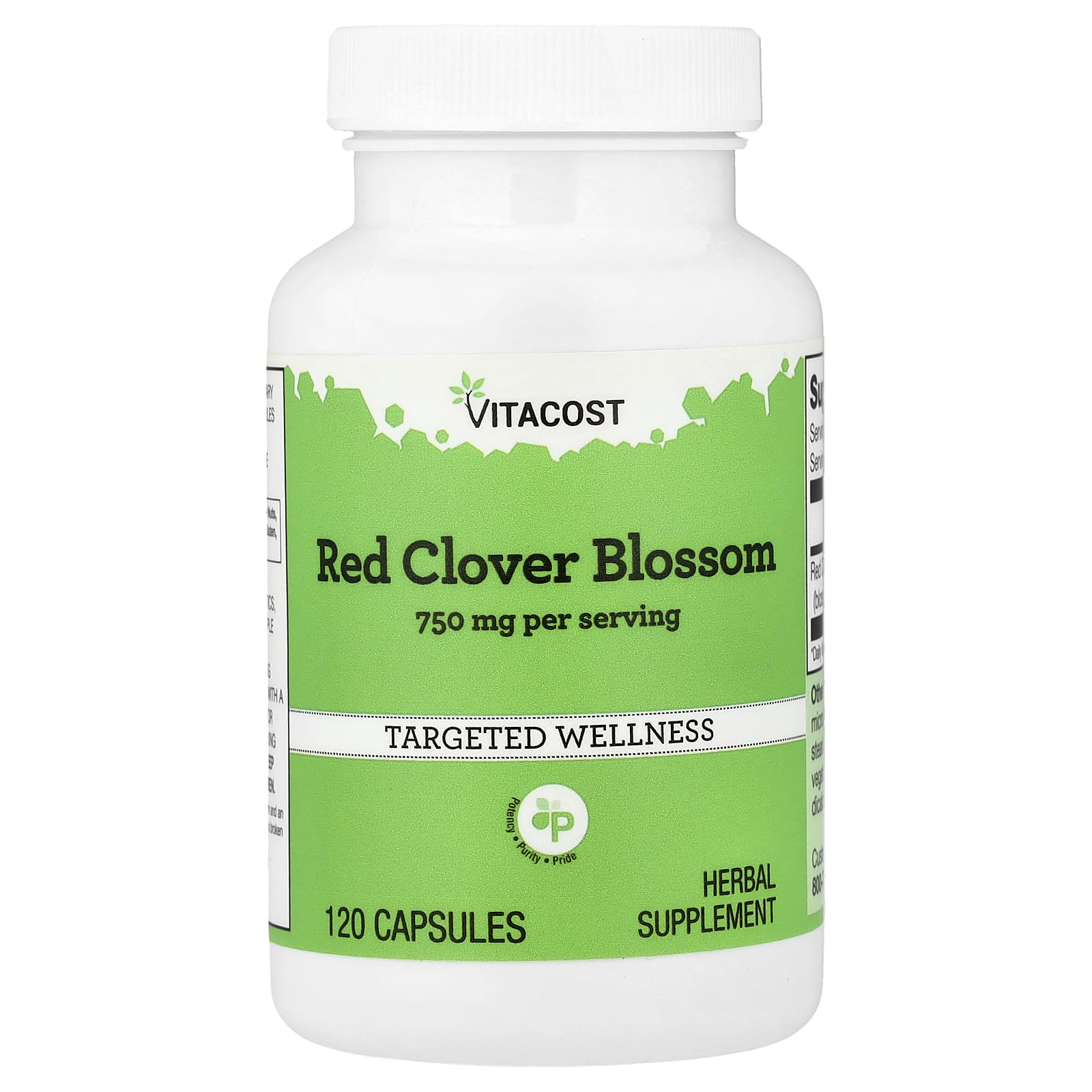 Vitacost Brand Red Clover Blossom - 750 mg per Serving 120 Capsules