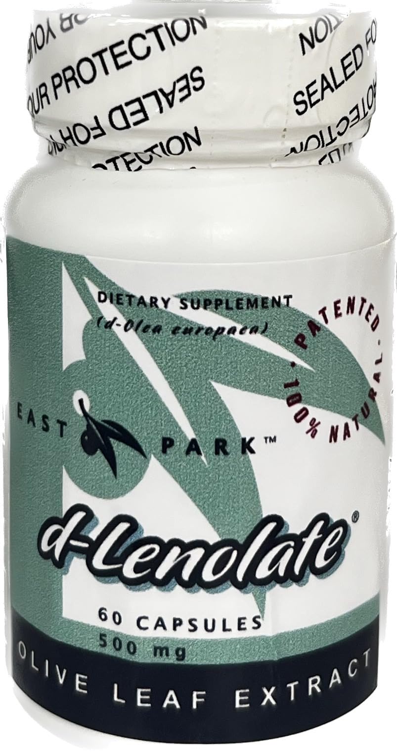 EAST PARK Olive Leaf Extract (OLE) Super Strength d-Lenolate 500mg | 18% or More Oleuropein Immune System Booster, 60 Capsules