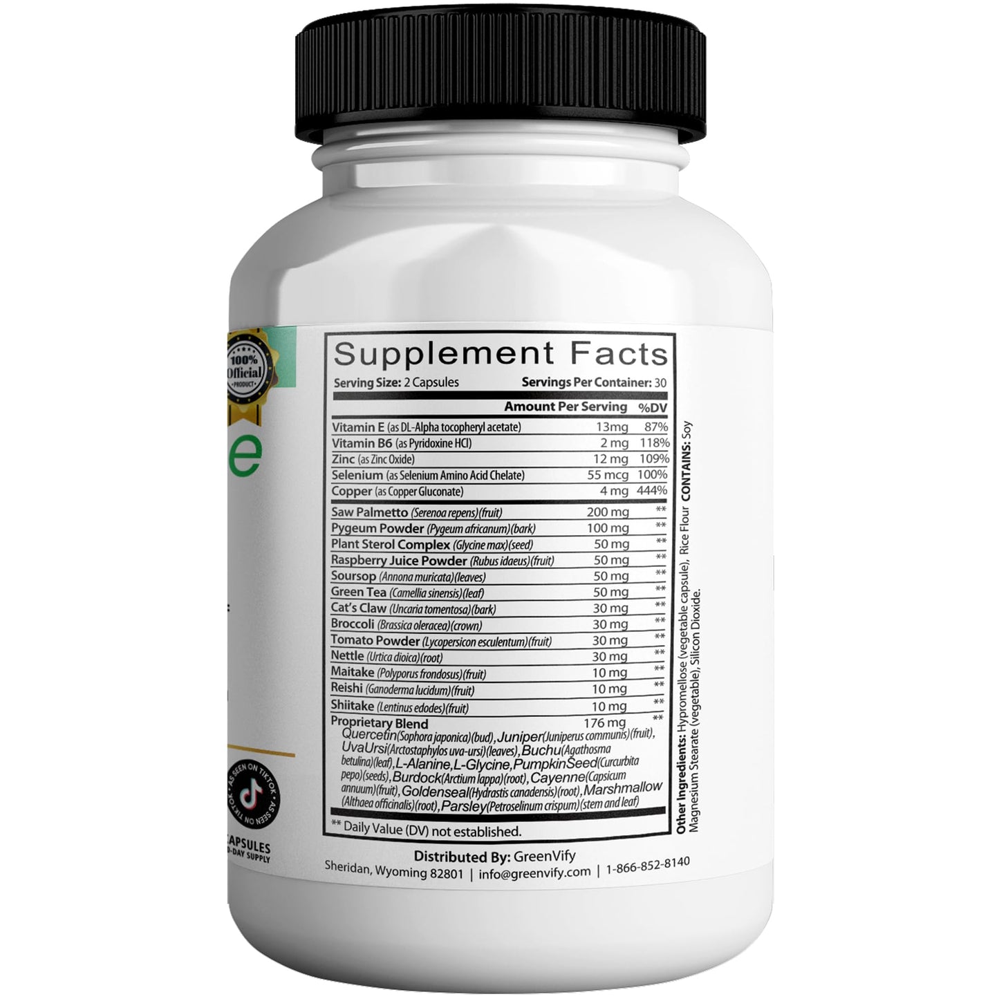 Prostafense Max Prostate Support Supplement Capsules 120 Count