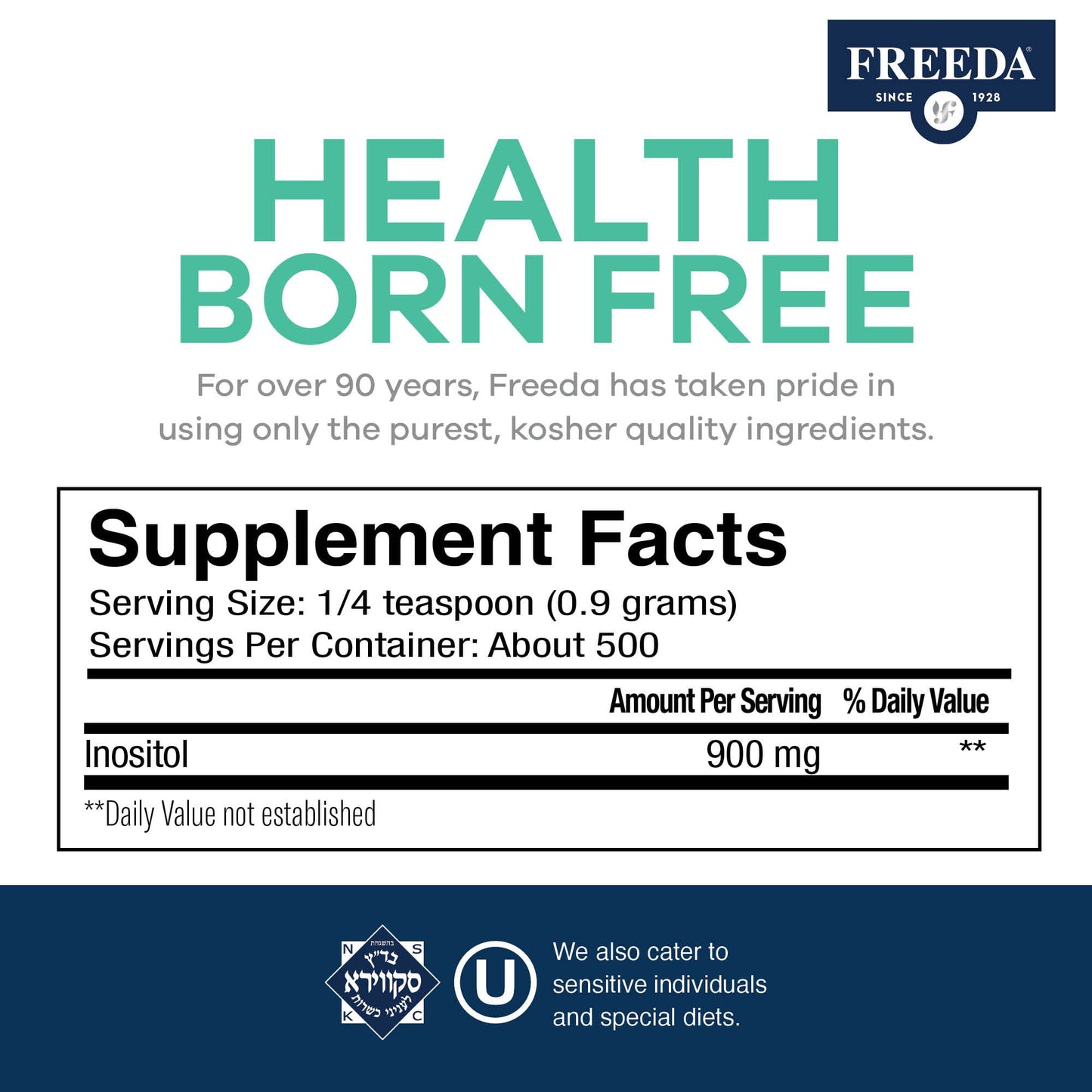 FREEDA Myo-Inositol Powder 16 oz