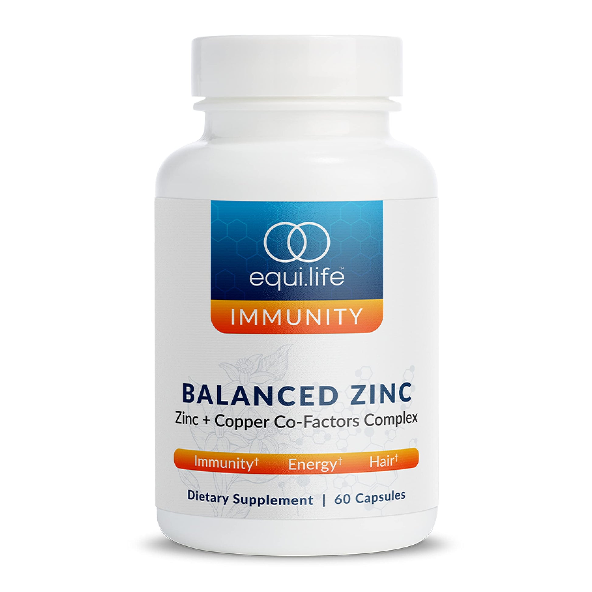 Equilife Balanced Zinc Supplement with Copper 15mg Capsules, 60 Count