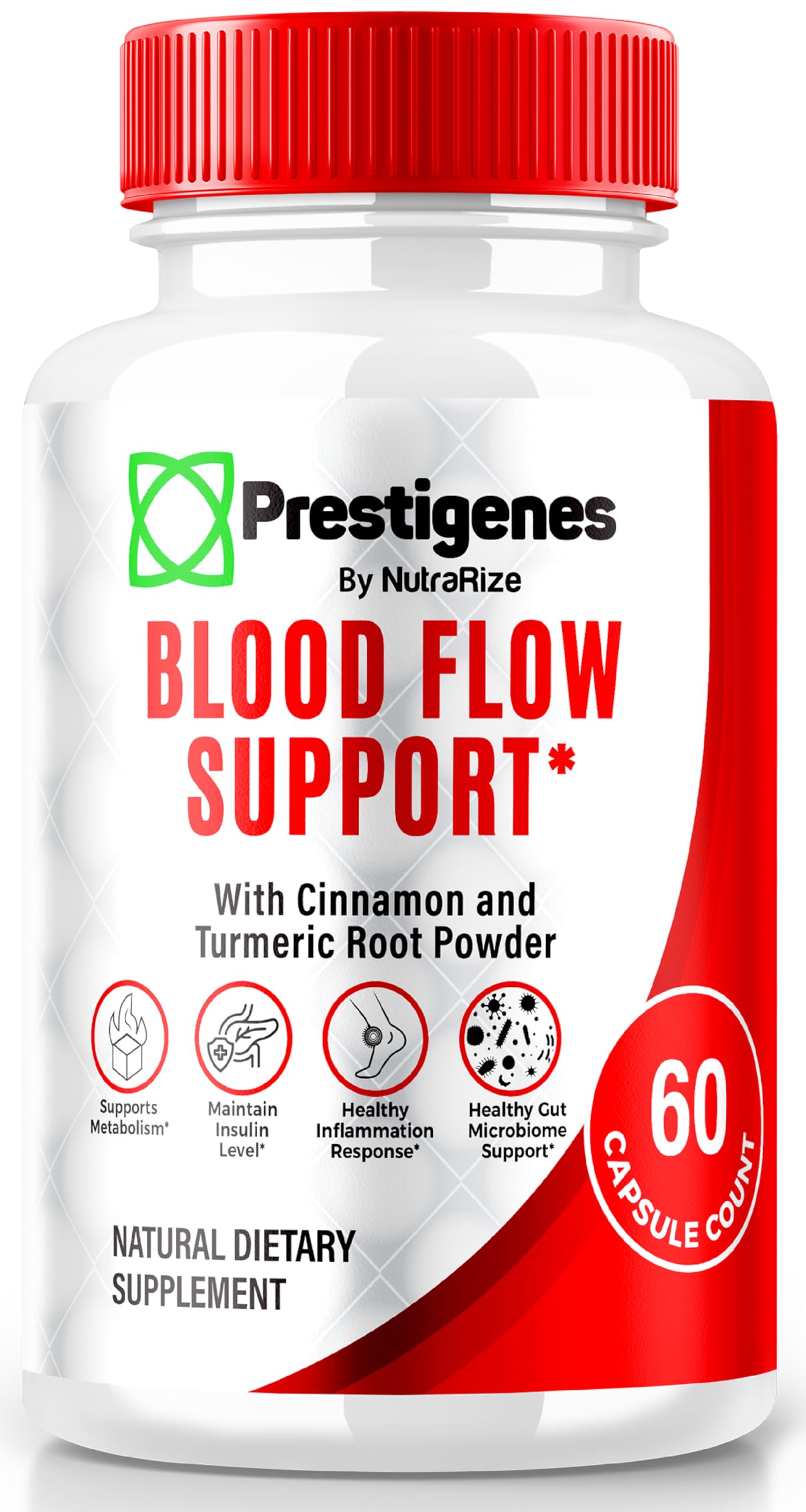 NutraRize Prestigenes Blood Flow Suppport 60 Capsules