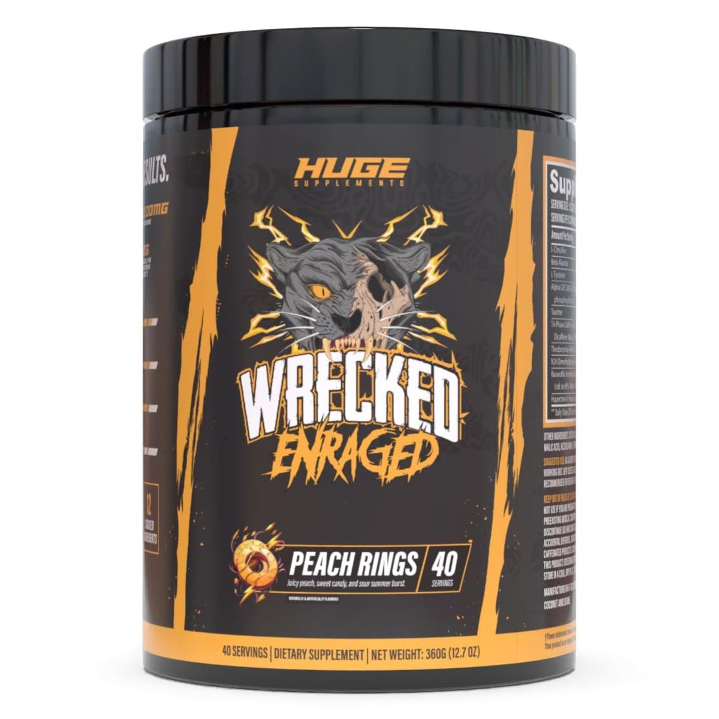 Huge Supplements Wrecked Enraged High Stim Pre Workout Powder 12