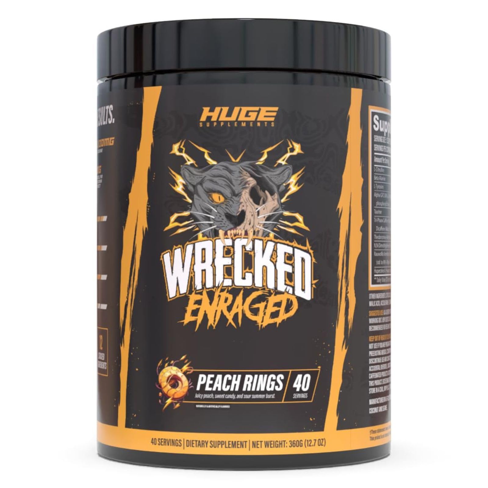 Huge Supplements Wrecked Enraged High Stim Pre Workout Powder 12