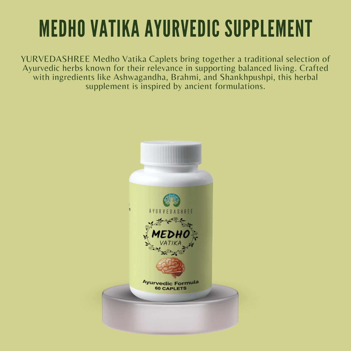 AYURVEDASHREE Medho Vatika Caplets 60