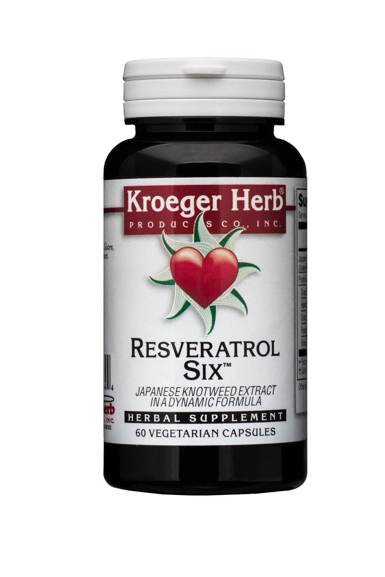 Kroeger Herb Products Resveratrol Six 60 Capsules