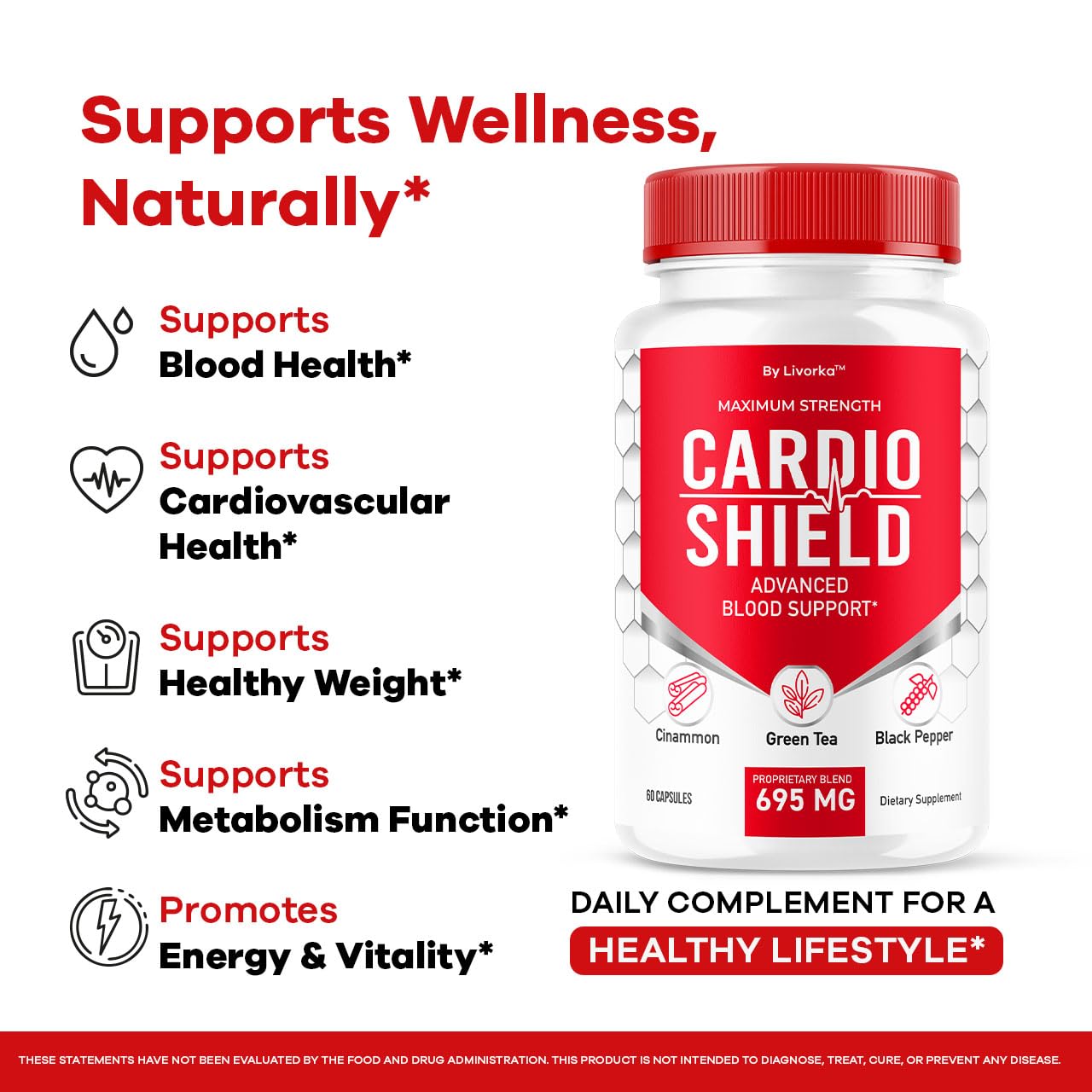 LIVORKA Cardio Shield Capsules, 180 Capsules