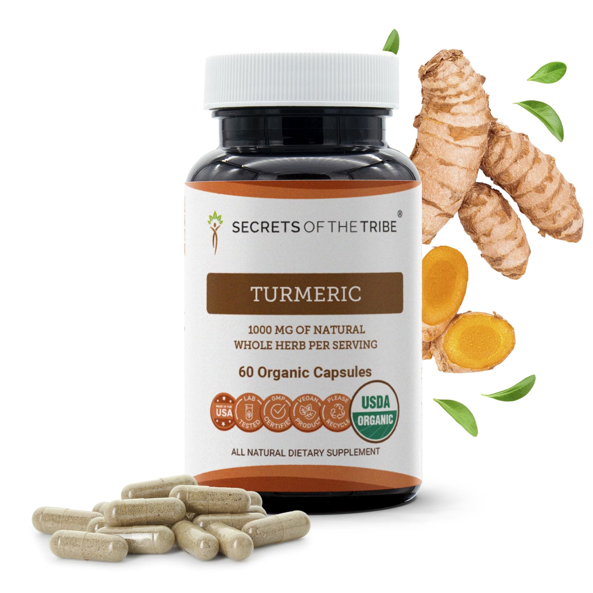 Secrets of the Tribe Turmeric USDA Organic 60 Capsules