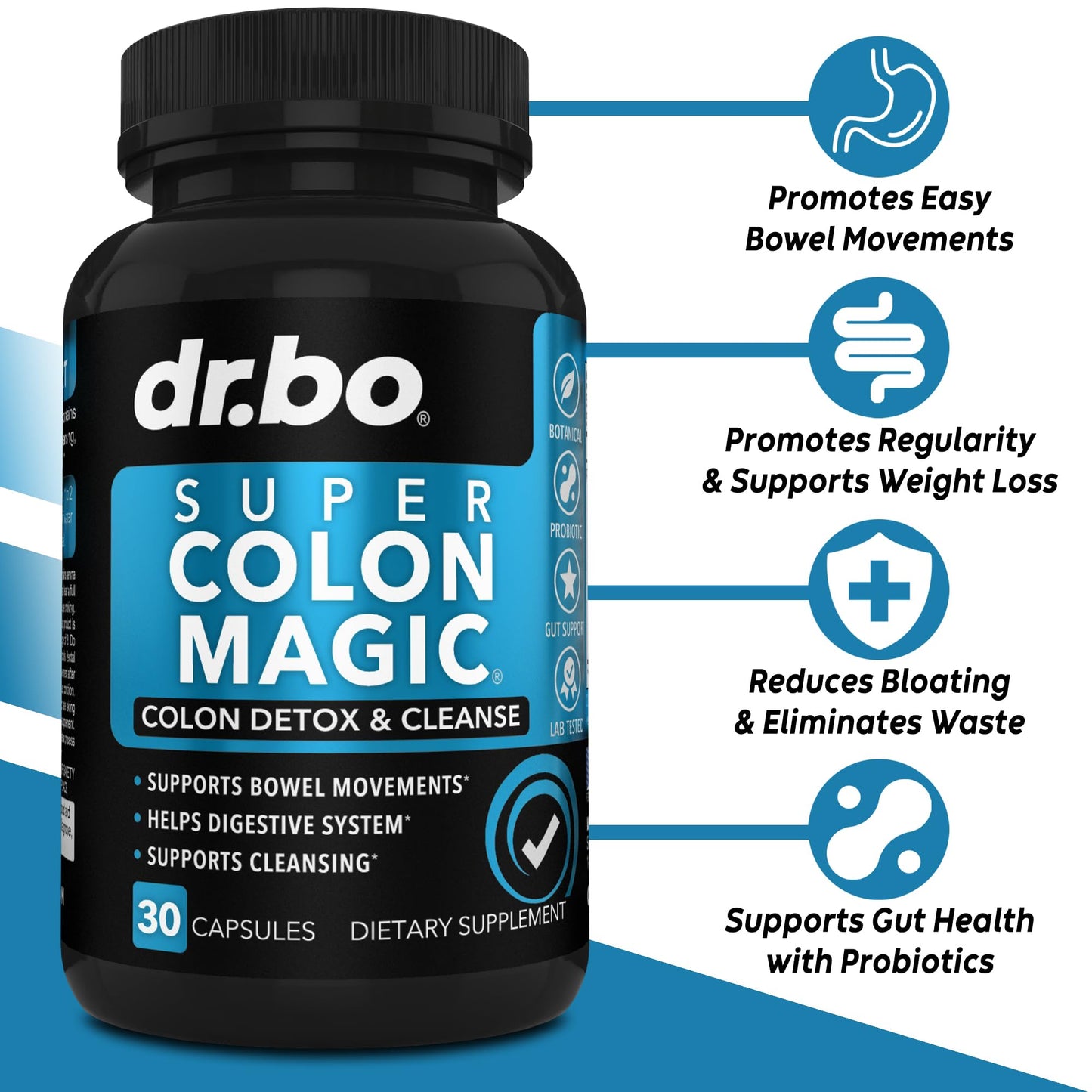 DR. BO Colon Cleanser Detox for Weight Flush Capsule 30 Count