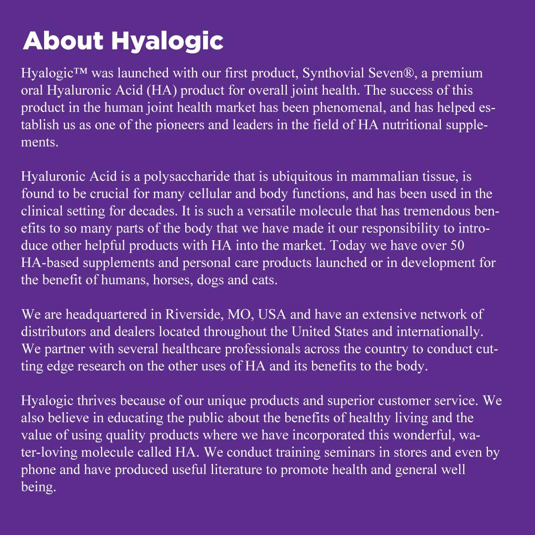 Hyalogic Synthovial Seven Hyaluronic Acid Liquid & Resveratrol Capsules, 1 Count
