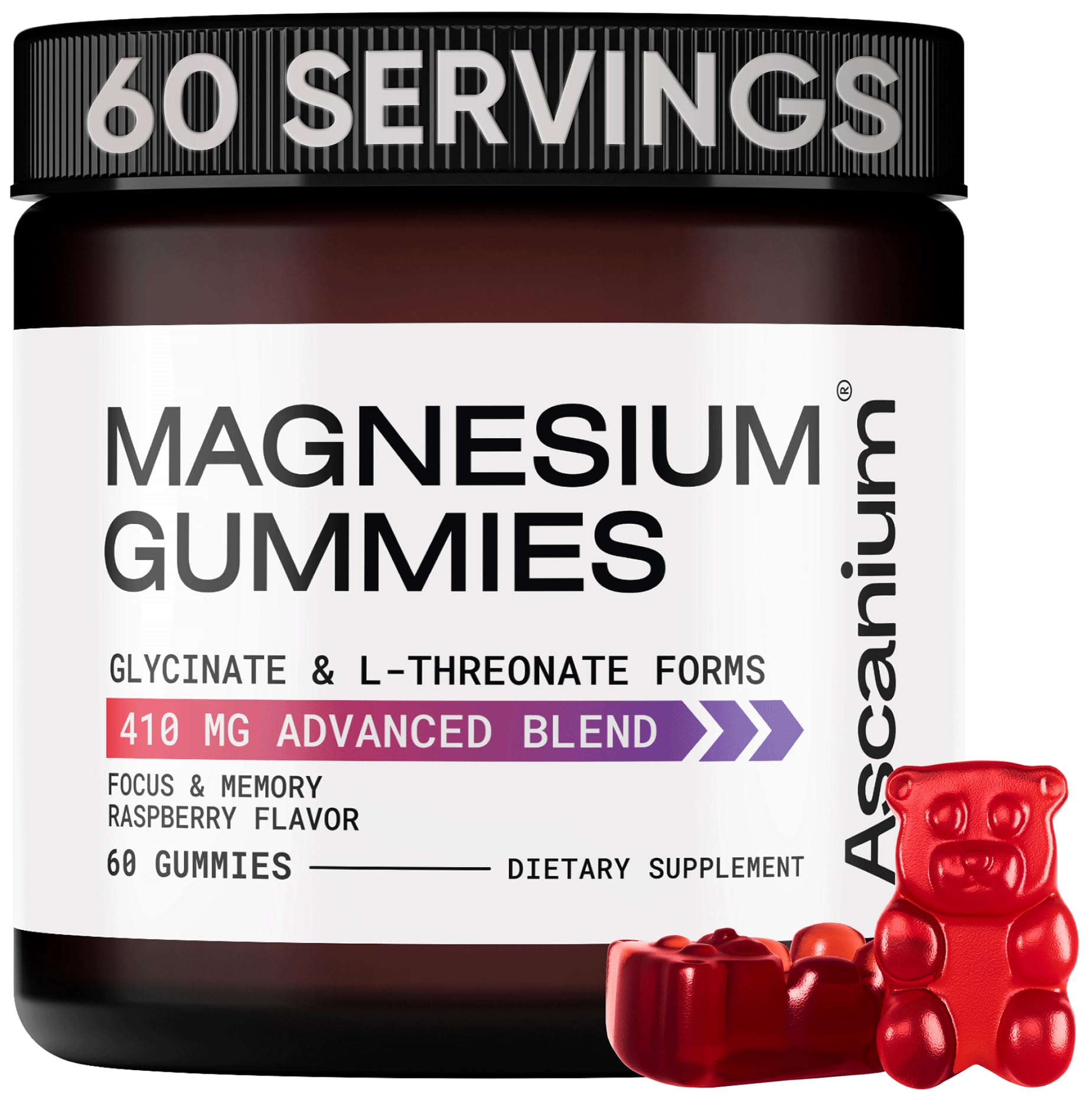 Ascanium Magnesium Gummies 60 Count