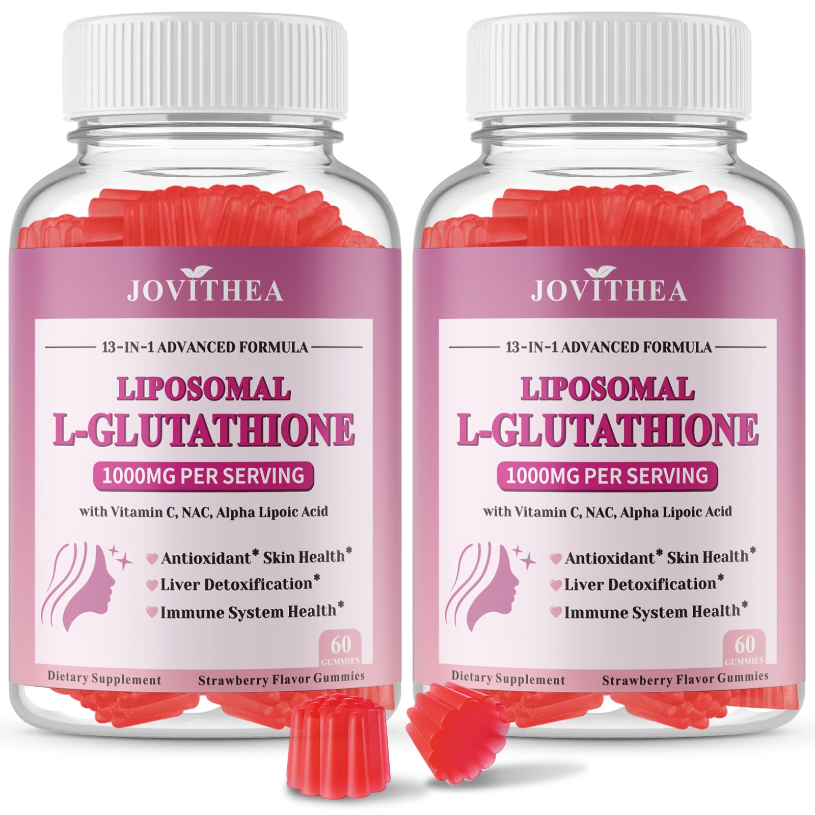 JOVITHEA Liposomal Glutathione Gummies 1000mg, 120 Count