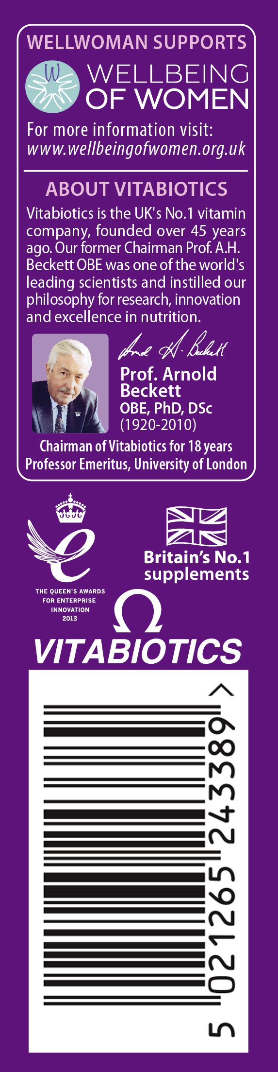Vitabiotics Wellwoman Sport and Fitness Tablets 30 Tablets