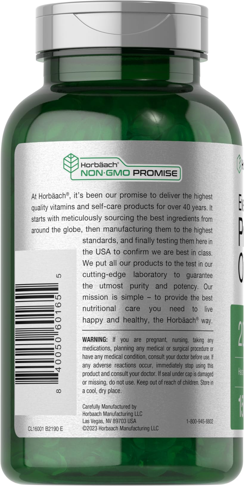 Horbäach Evening Primrose Oil Softgels 150 Count