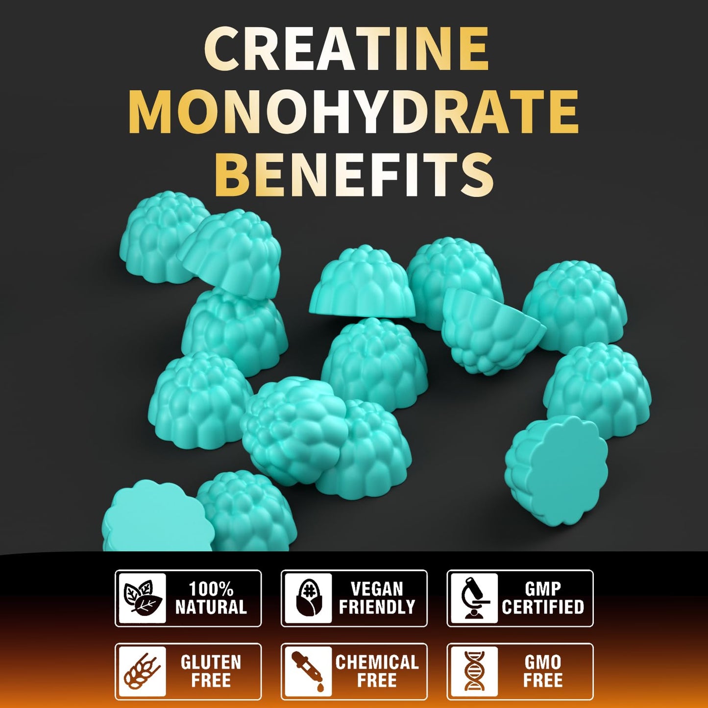 Nutravita Creatine Monohydrate Gummies 120 Count