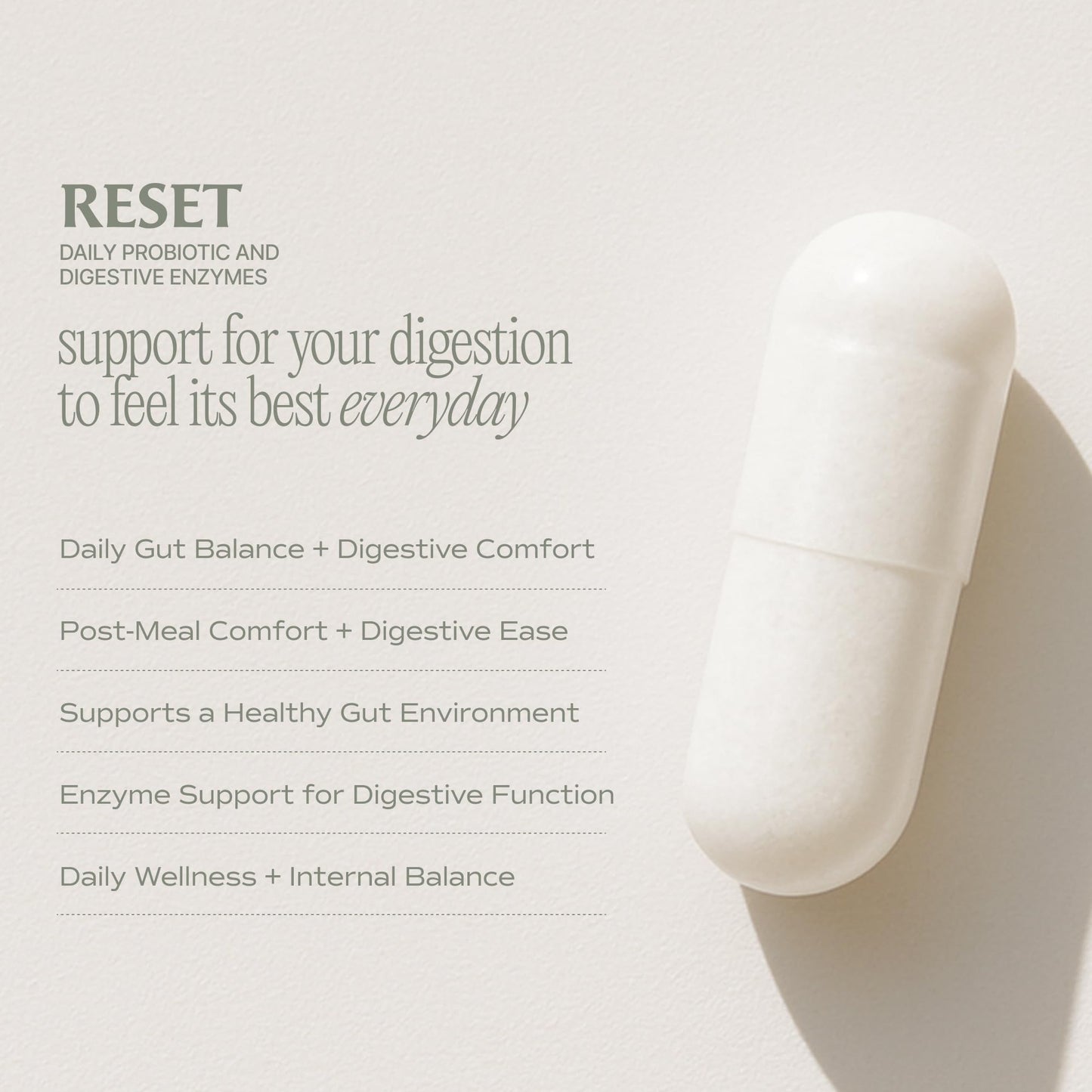 Paulina FITNESS Reset Daily Probiotic + Prebiotic Plant Digestive Enzymes – Advanced Gut Reset for Women – 60 Capsules