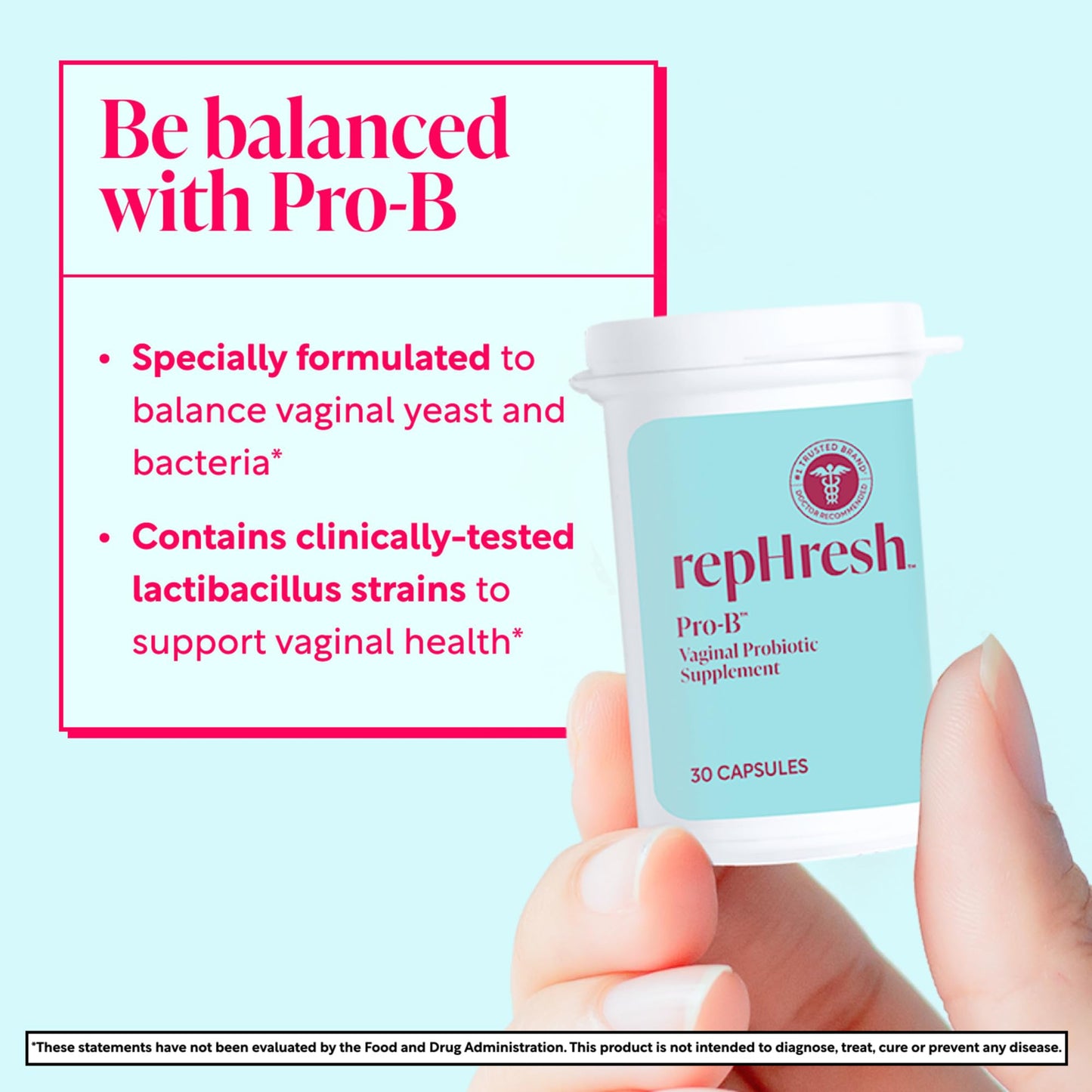 Rephresh Pro-B Vaginal Probiotic Supplement Capsule 30 Count