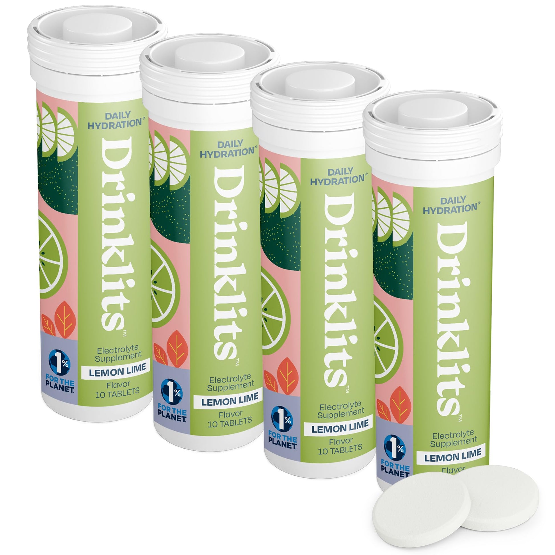 Drinklits Lemon-Lime Daily Electrolyte Hydration Tablets, 40 Count