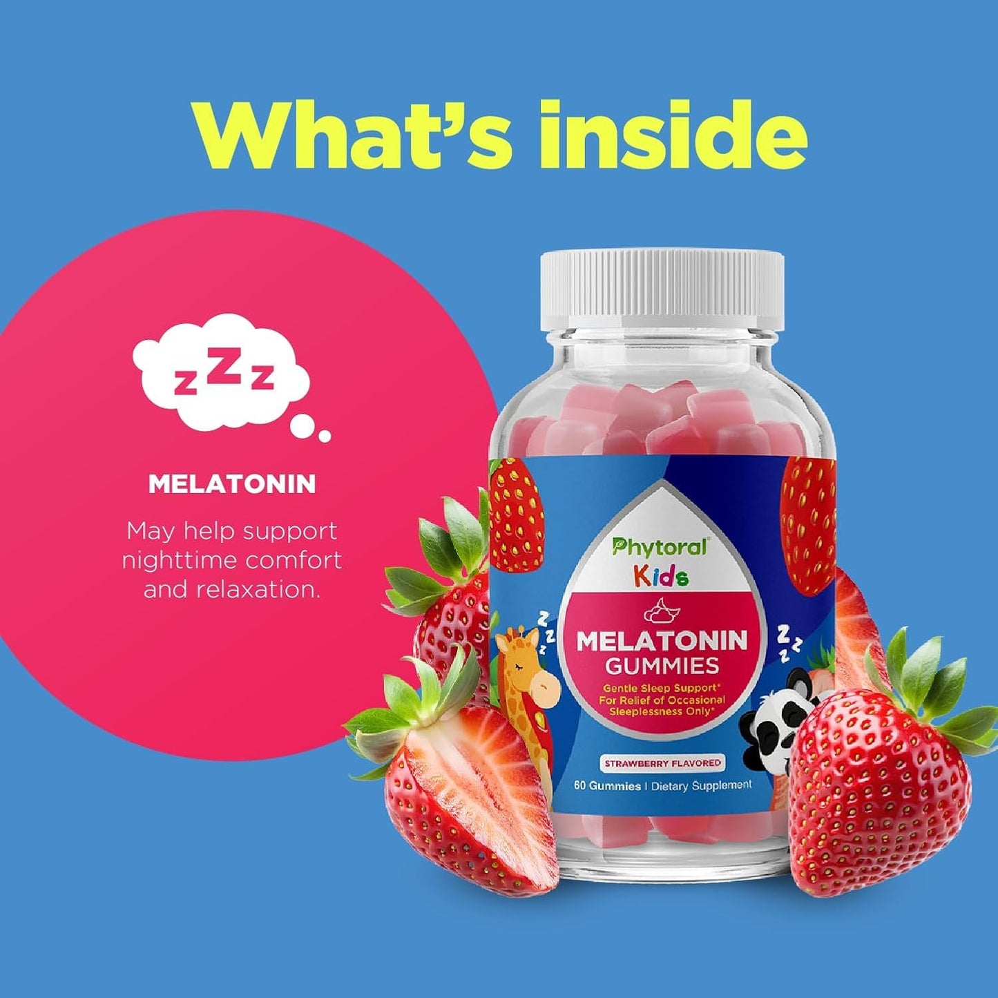 Phytoral Kids Melatonin 1mg Gummy, 60 Count