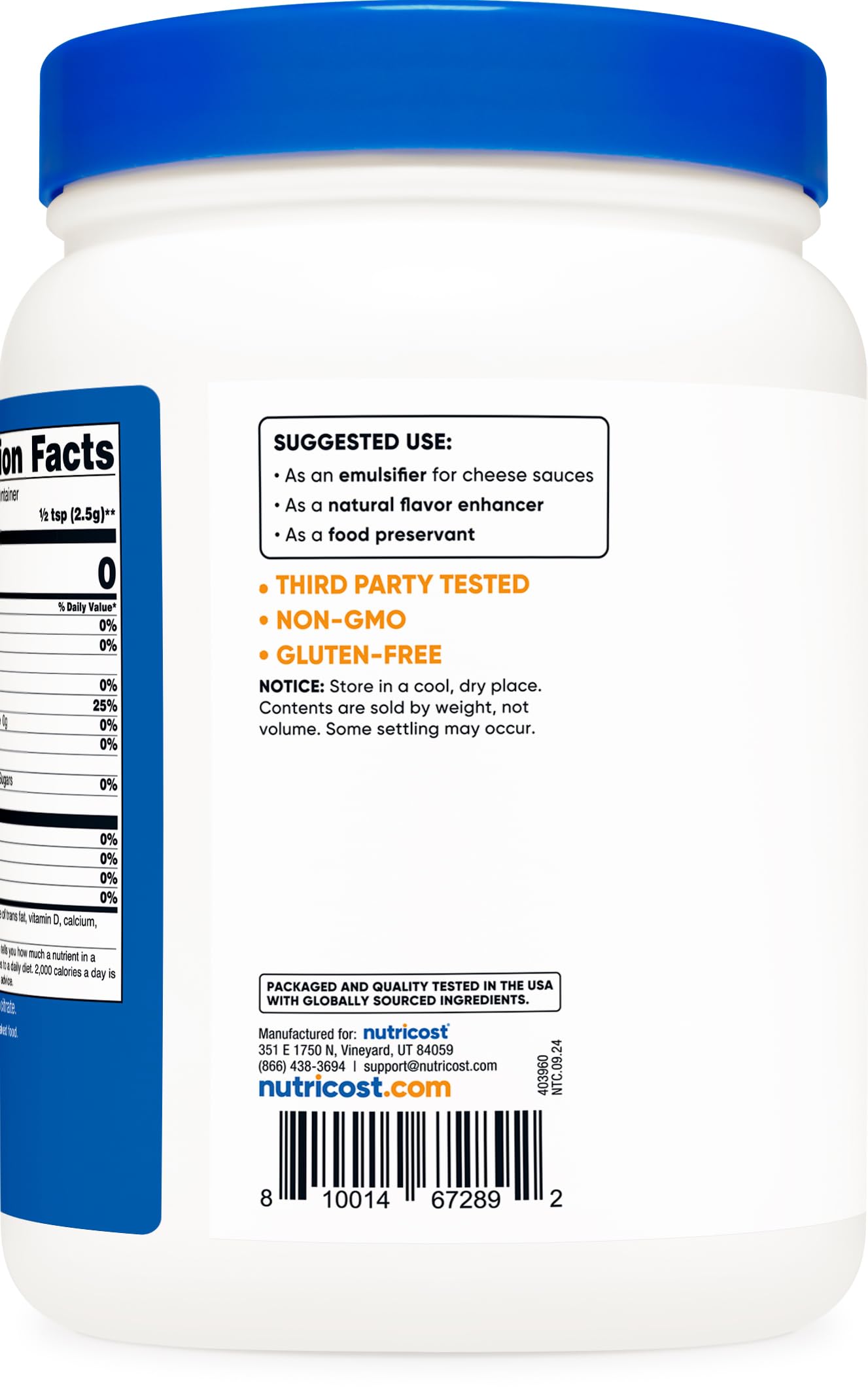 Nutricost Sodium Citrate Powder 31.99 Ounce Pack of 1