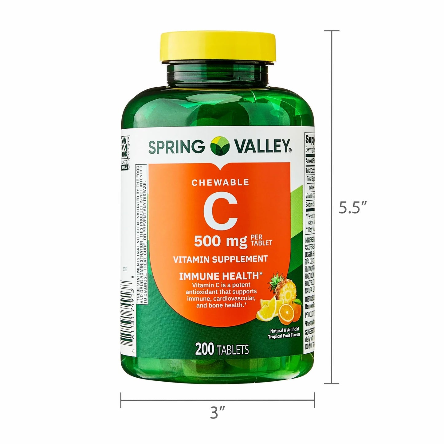 Generic Vitamin C 500 mg Tablet, 200 Count