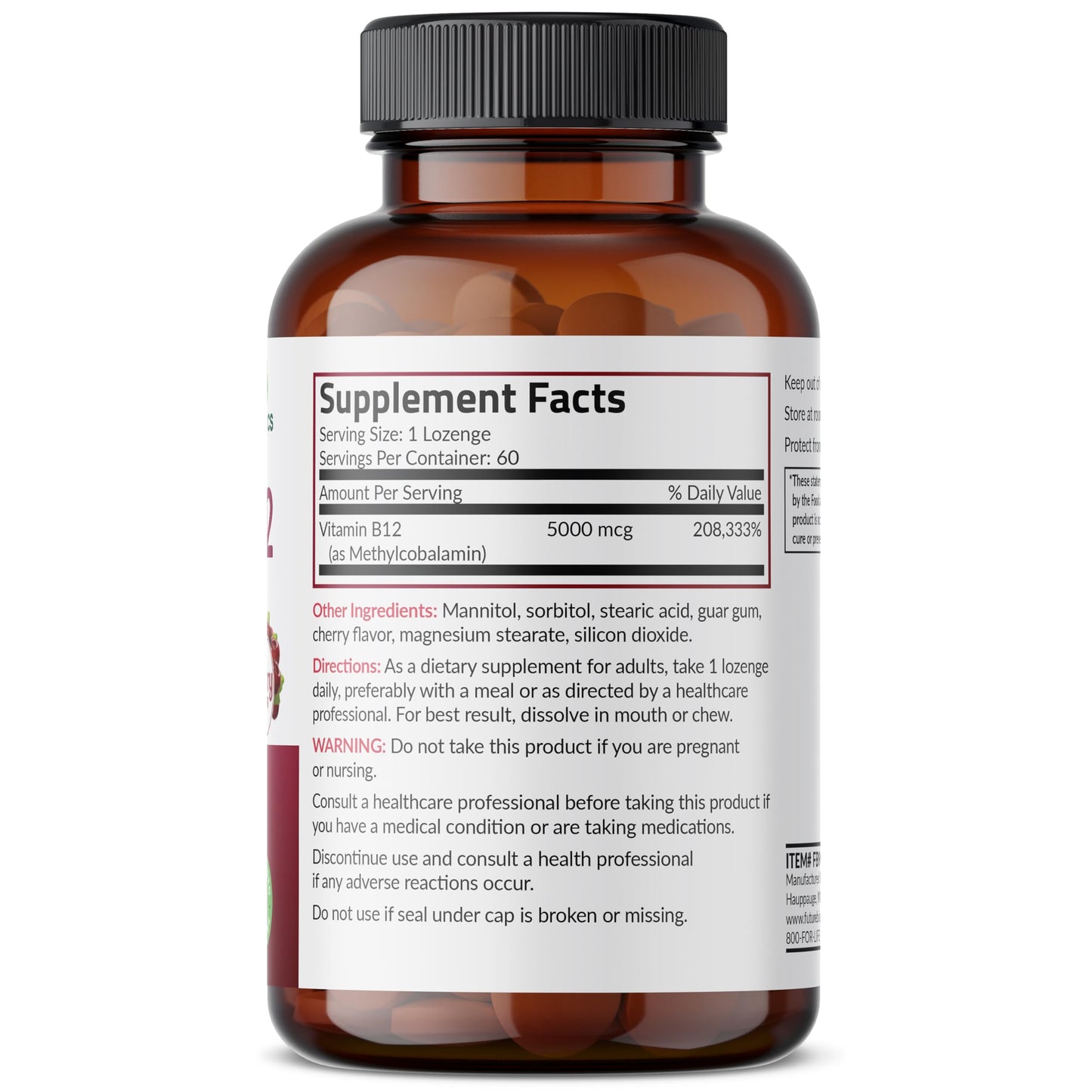 Futurebiotics Methyl B12 5000 MCG Vitamin B12 Methylcobalamin Tablet, 60 Tablets