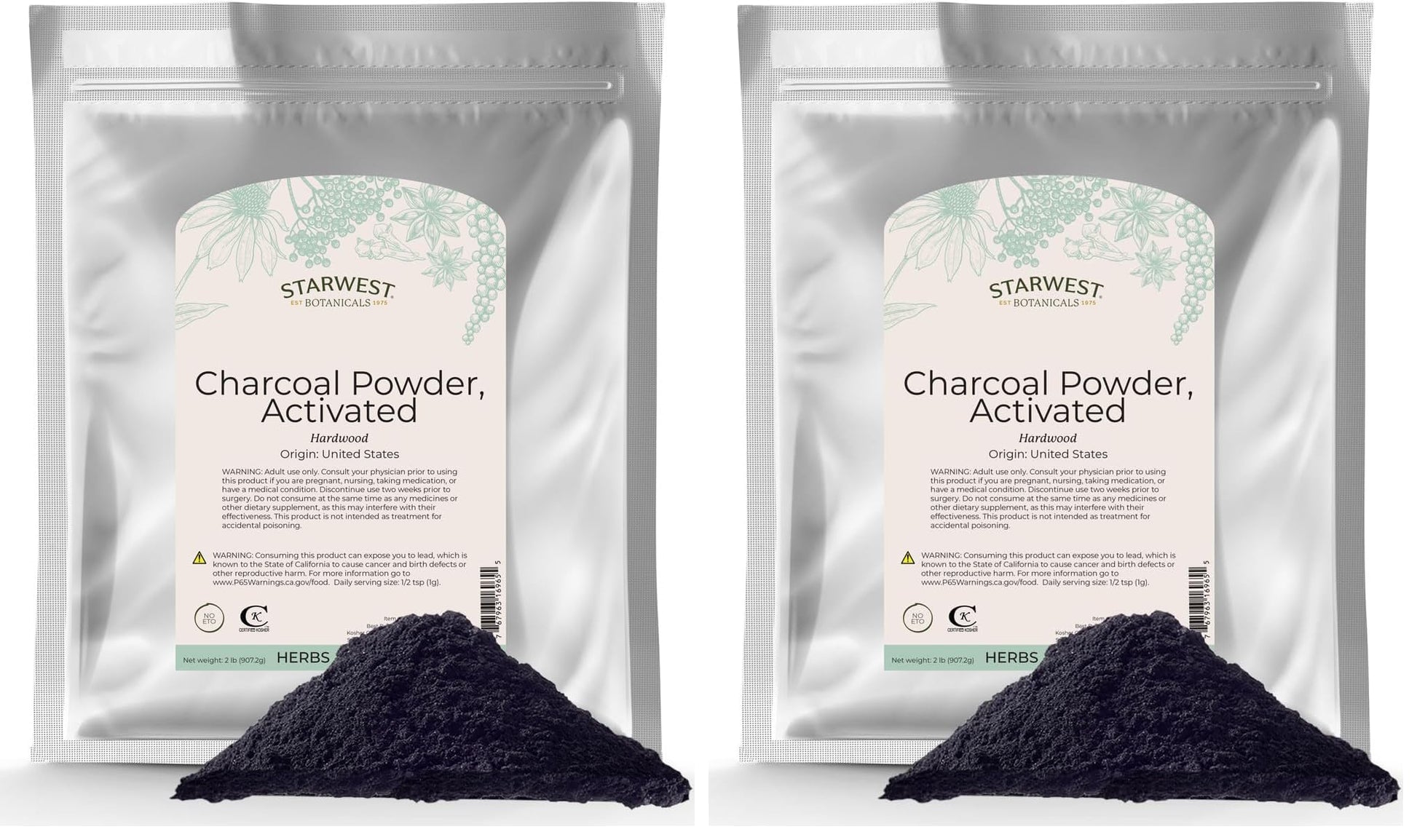 Starwest Botanicals Activated Charcoal Powder, 64 oz
