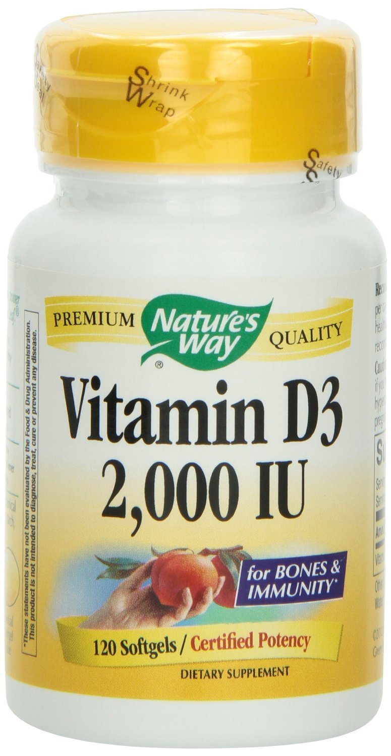 Nature's Way Vitamin D-3 2000 IU Softgels 120