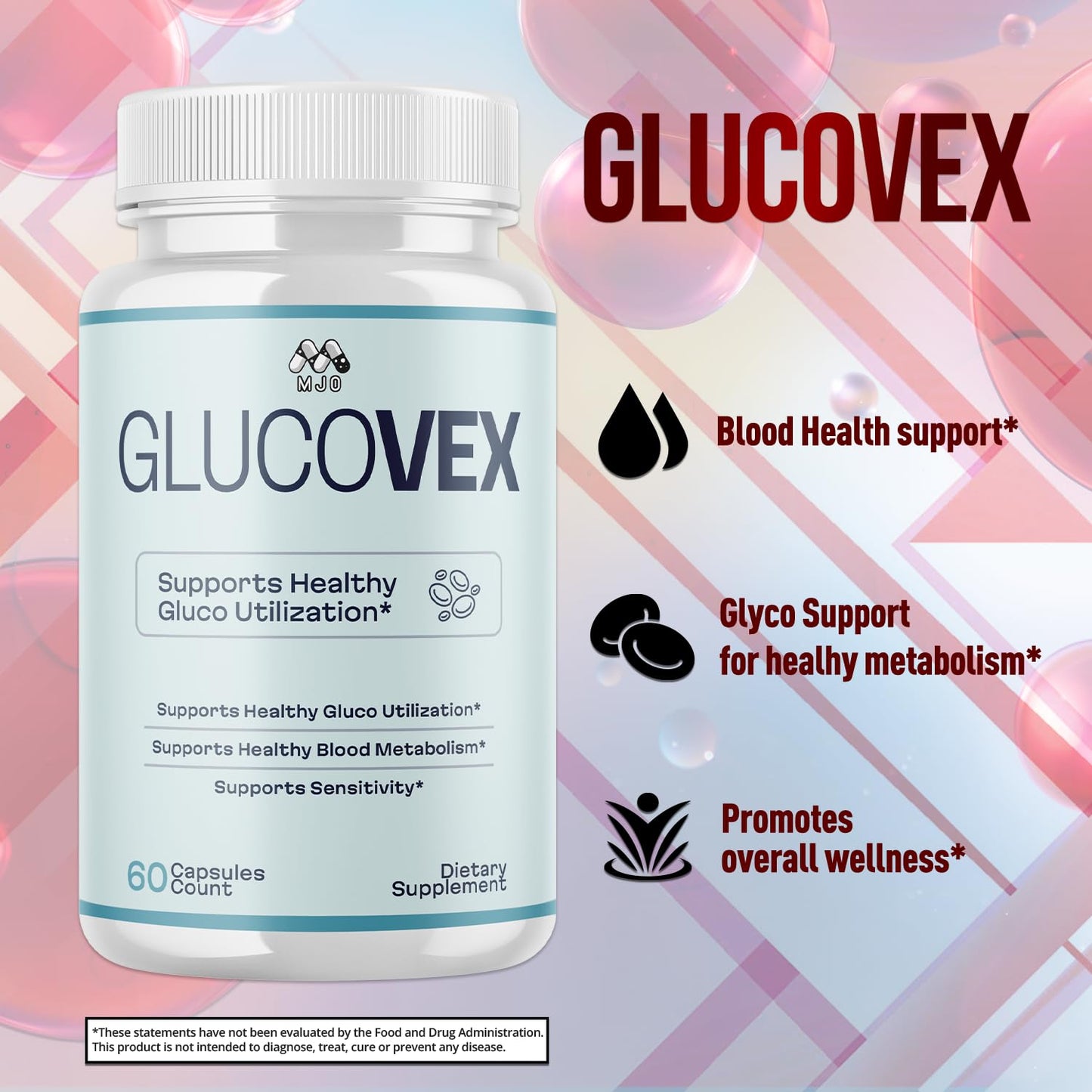 MJO Glucovex Capsules 120 Capsules