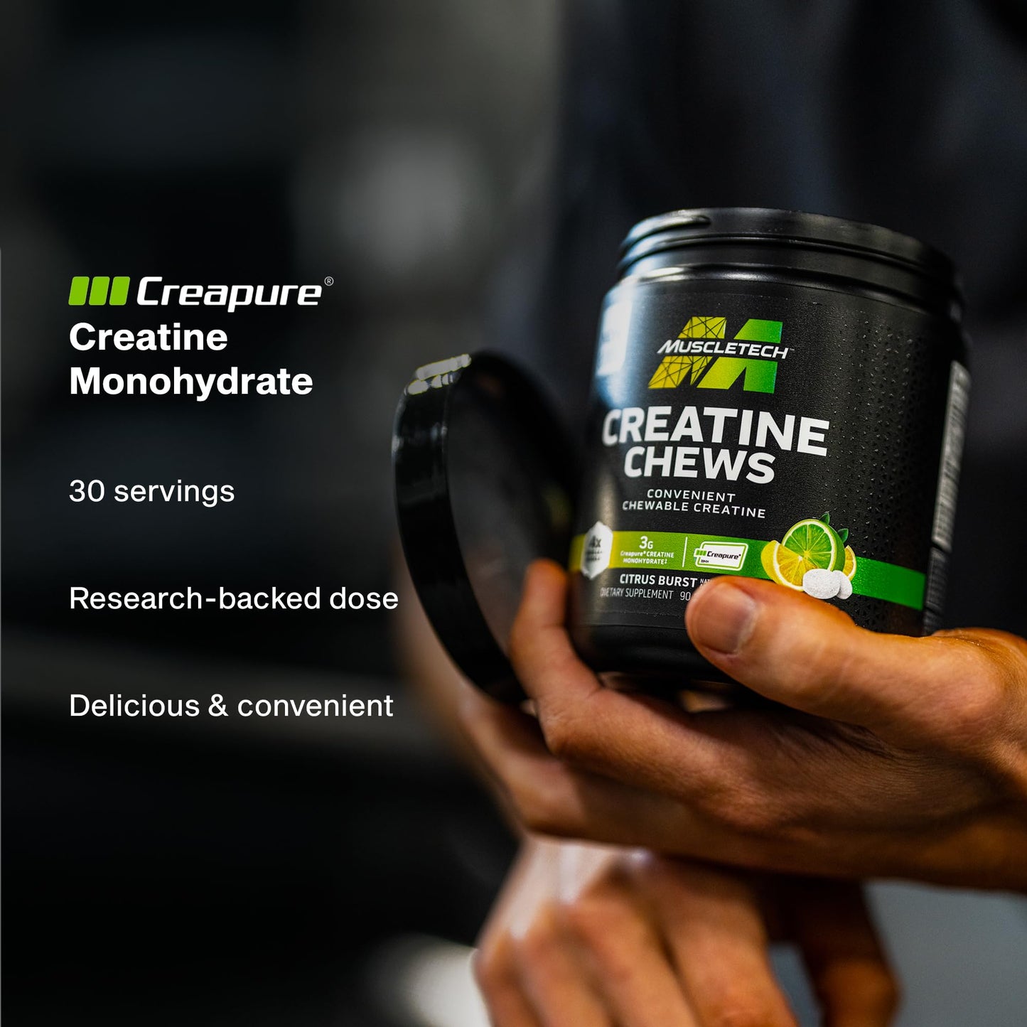 MuscleTech Creatine Chews Chewable Tablets, 90 Tablets