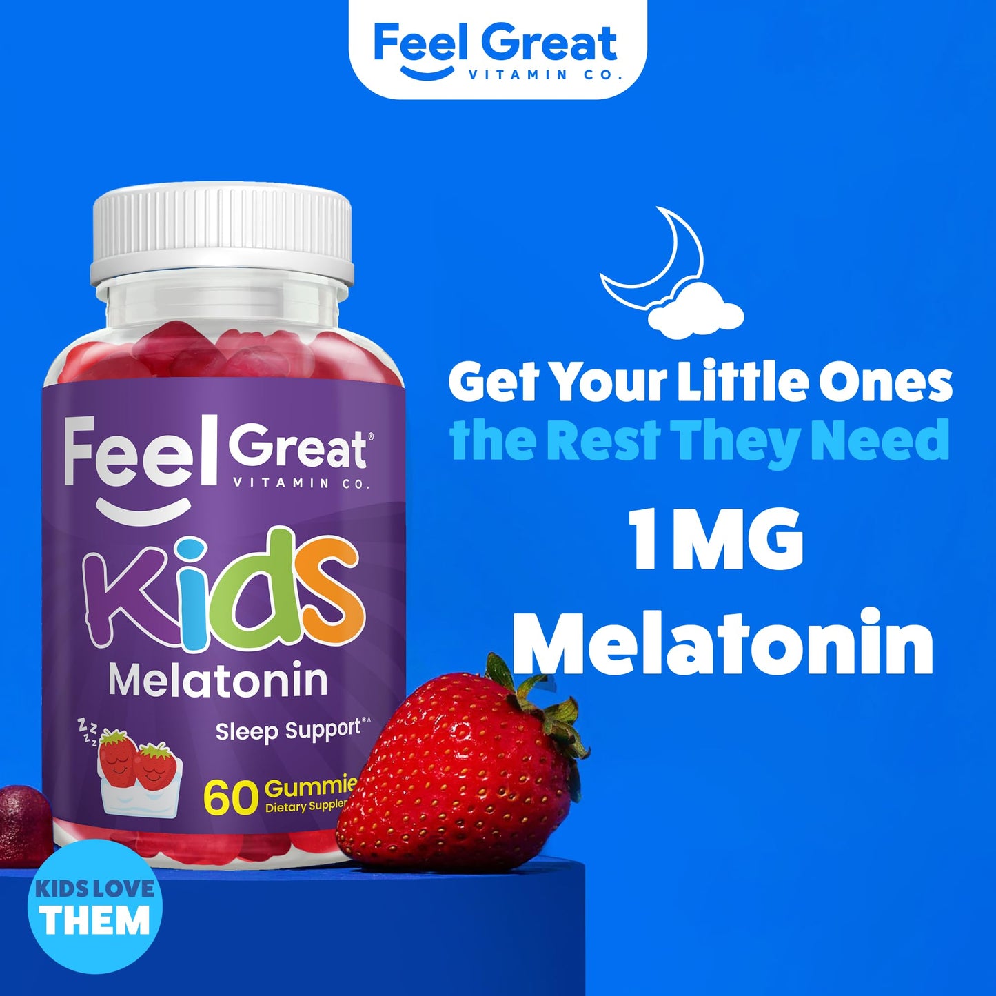 The Feel Great Vitamin Company Kids Melatonin Gummy 60 Count