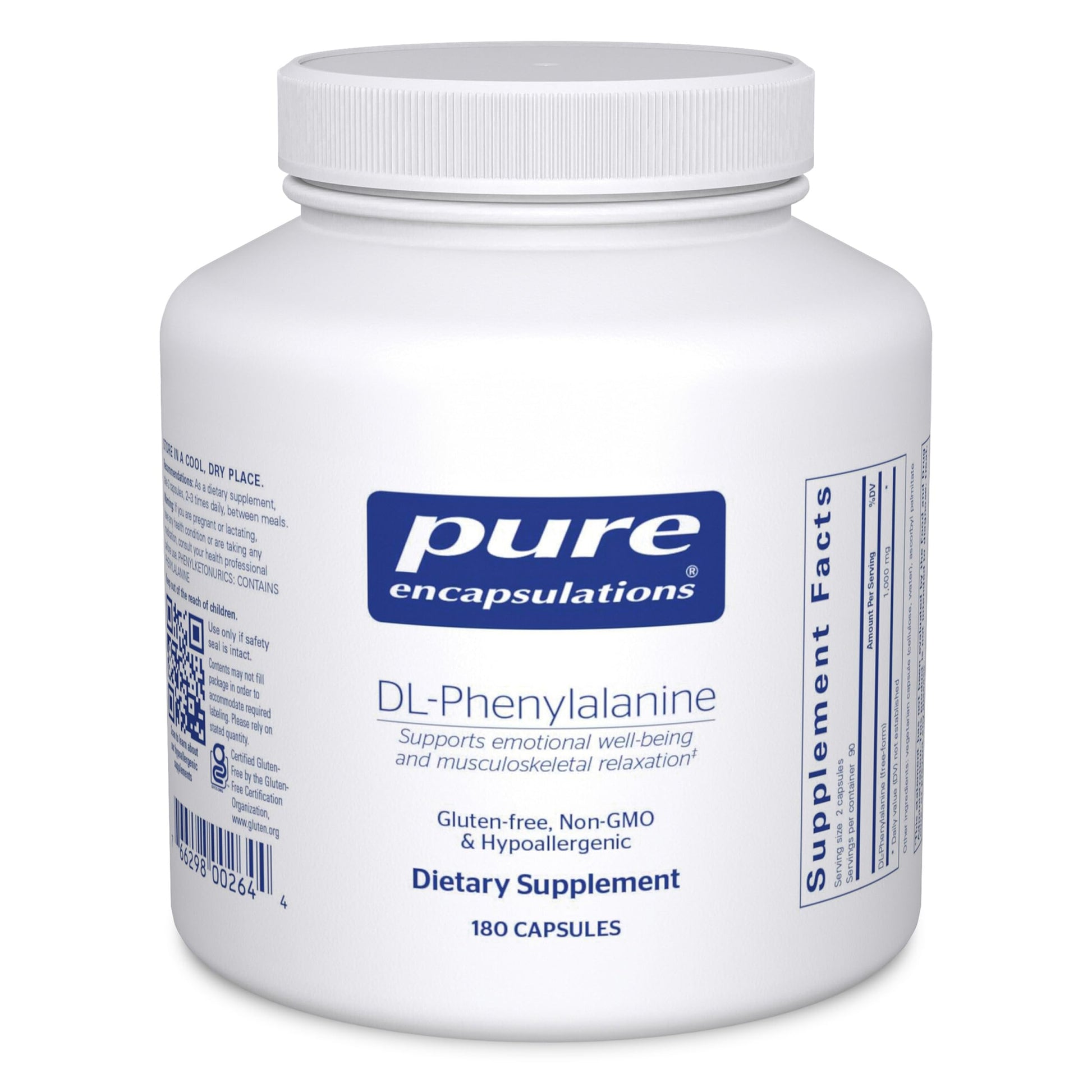 Pure Encapsulations DL-Phenylalanine Capsules, 180 Count