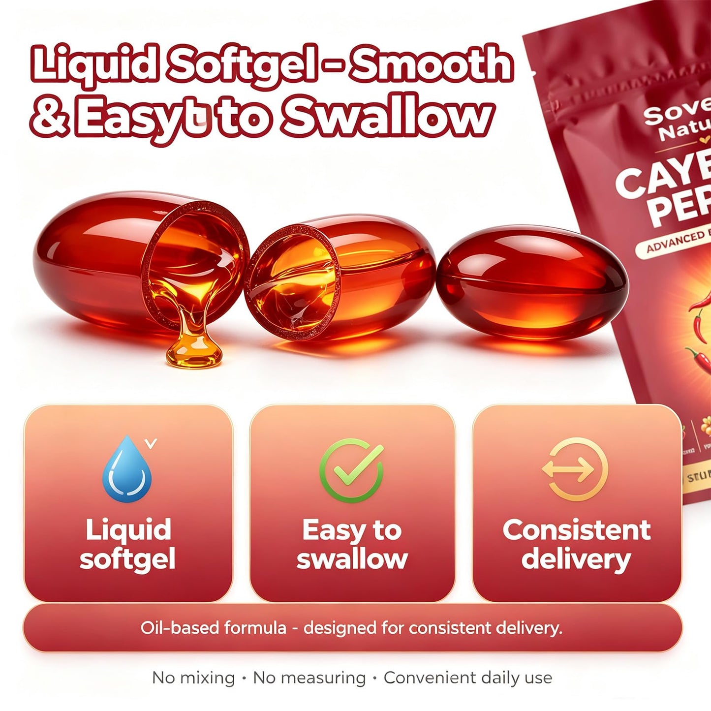 Sovexa Natural Cayenne Pepper Active Capsaicin Supplement Capsule, 1 Capsule