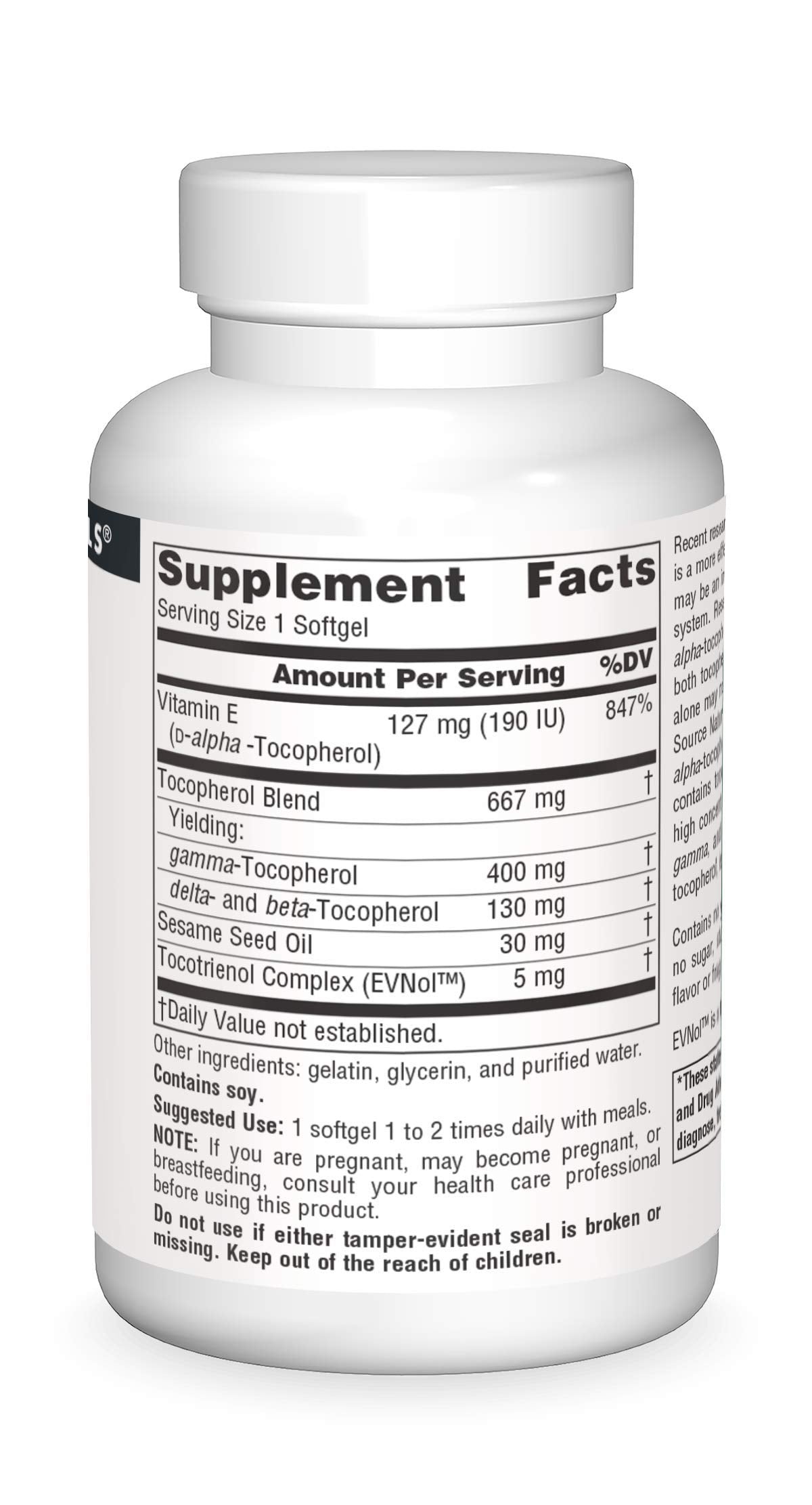 Source Naturals Gamma E 400 Softgels, 60 Count