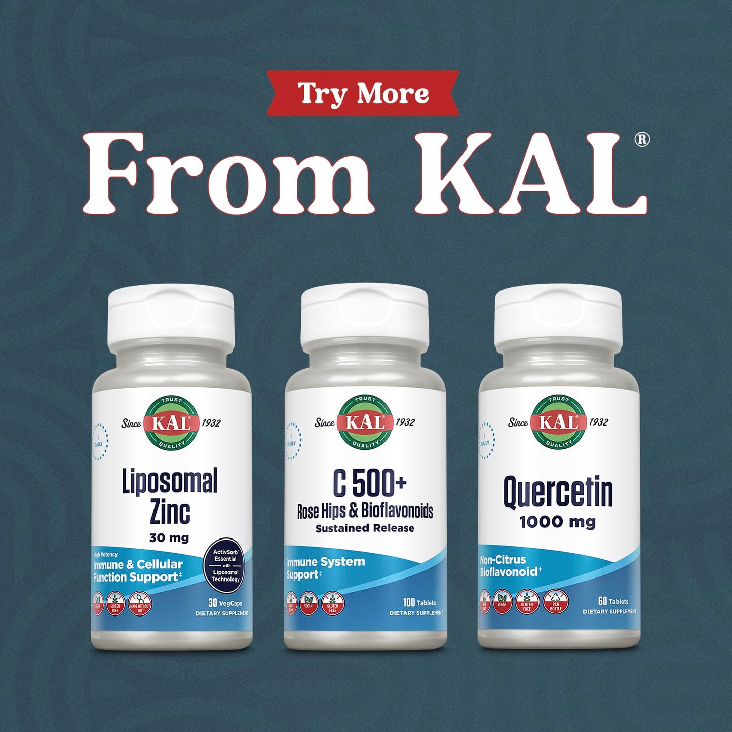 KAL C 500+ Sustained Release Tablets, 100 Count