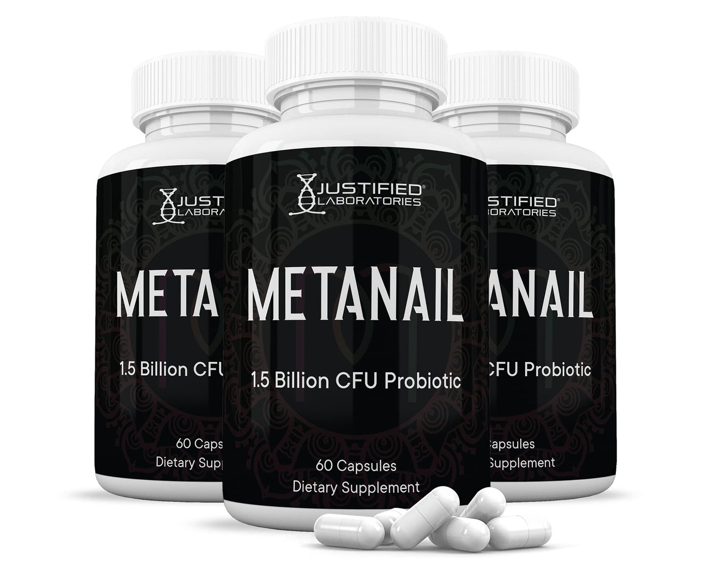 Justified Laboratories Metanail Probiotic Nail Support 1.5 Billion CFU Capsule, 180 Capsules