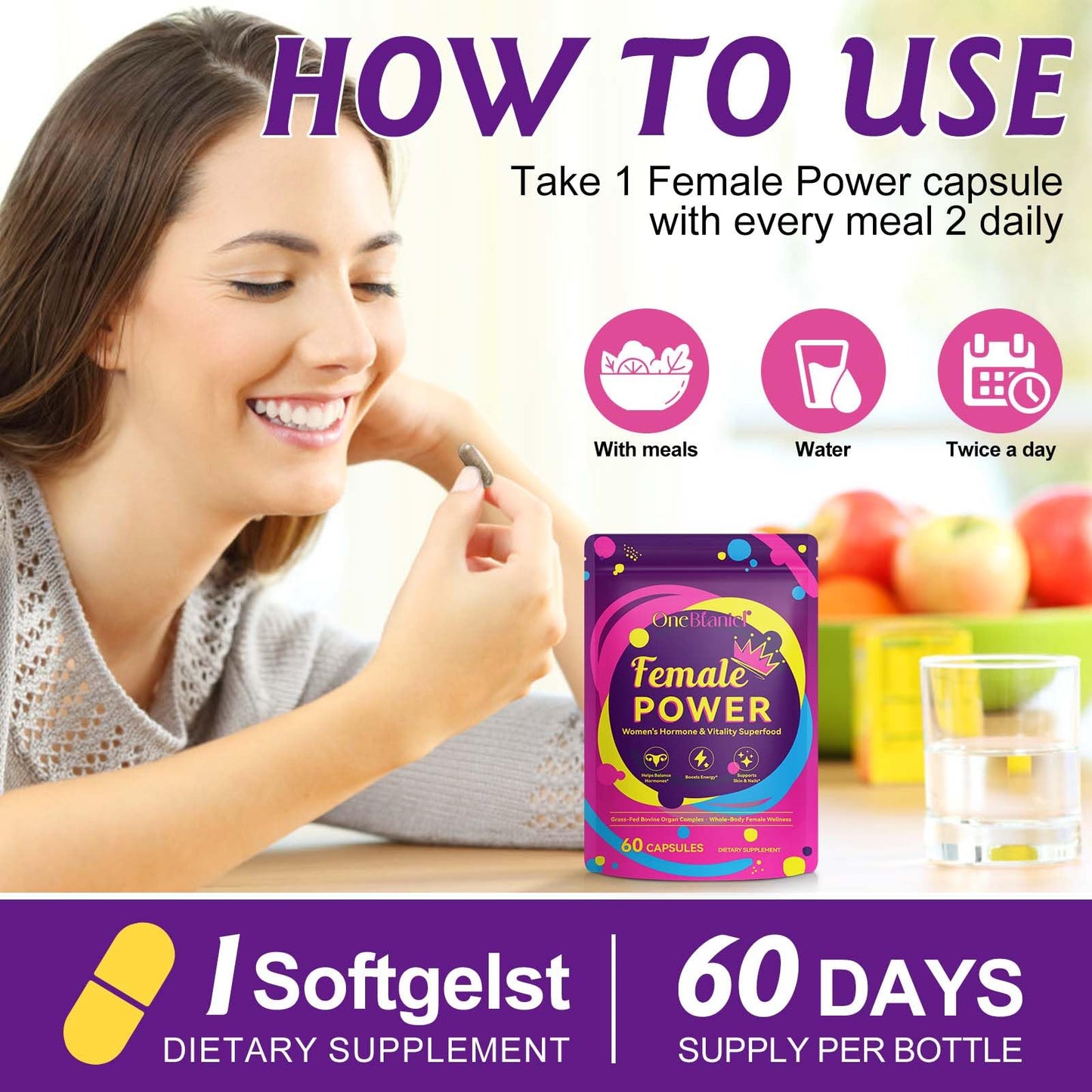 newseel Grass-Fed Beef Liver Capsules 60 Count
