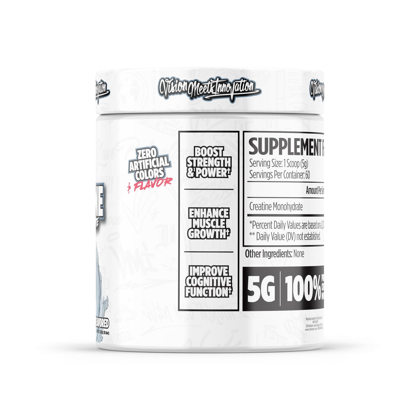 VMI Sports Creatine Monohydrate Unflavored Powder 60 Servings