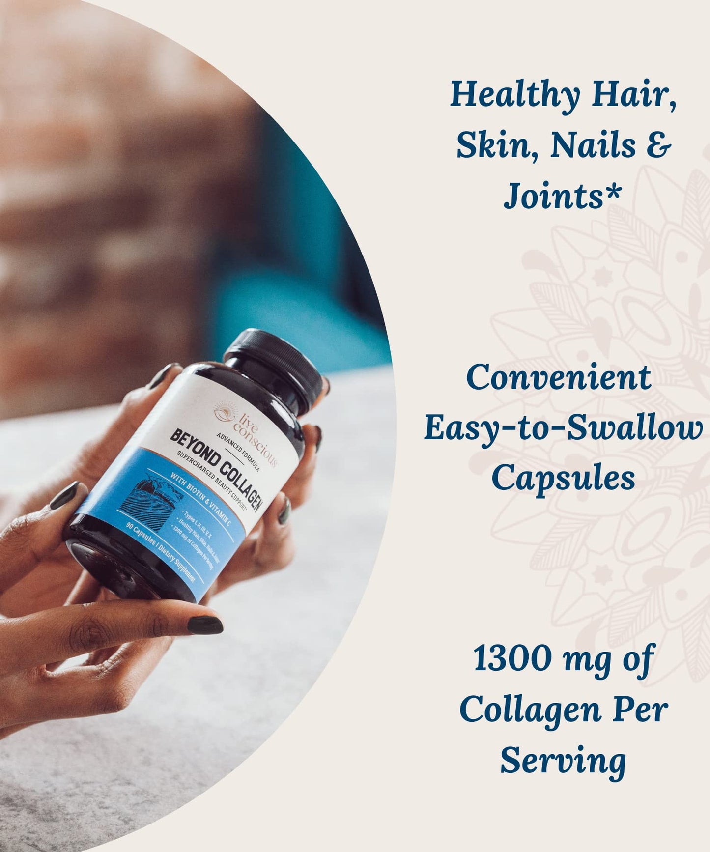 Live Conscious Beyond Collagen Multi Collagen Capsules 180 Capsules