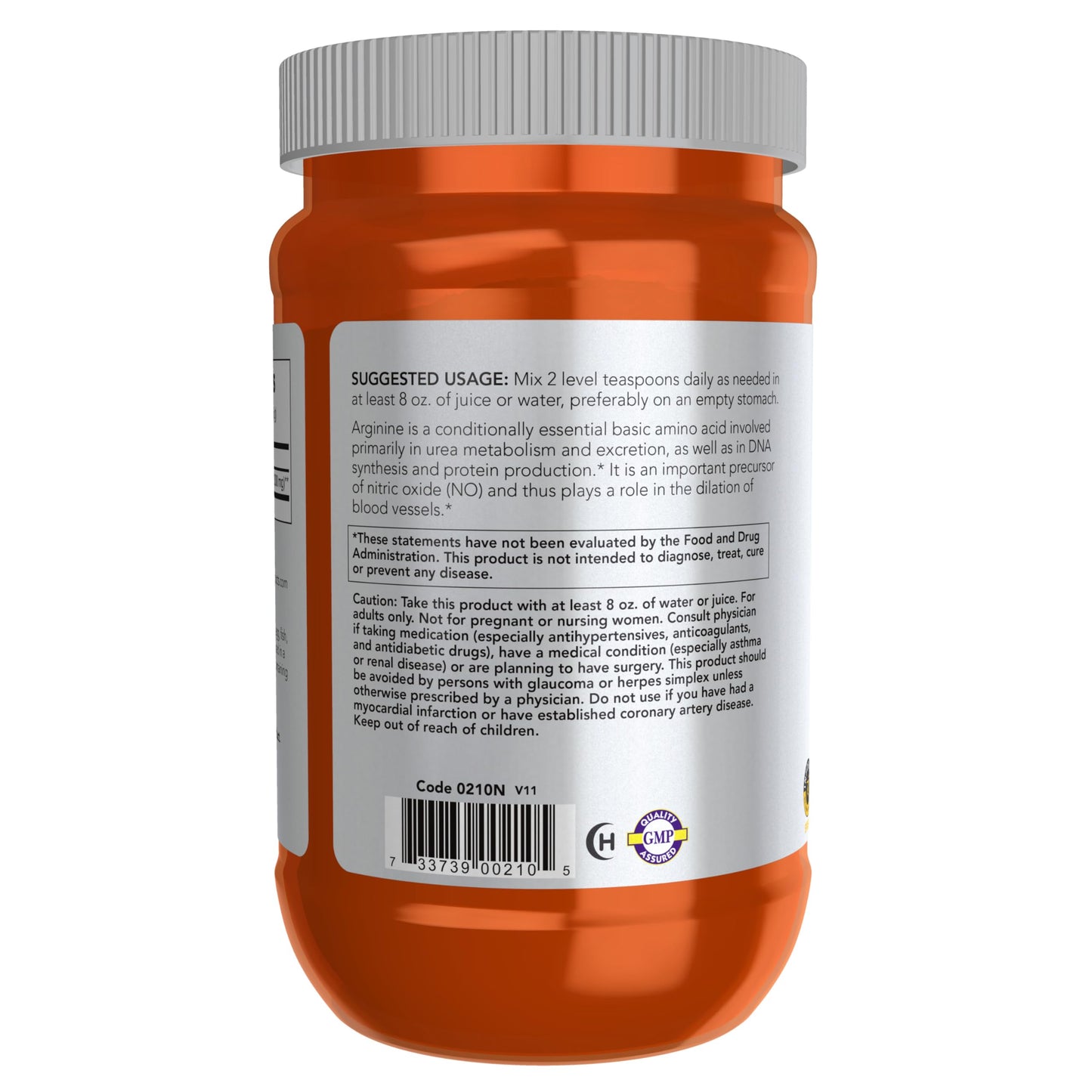 NOW Foods L-Arginine Powder, 16 oz