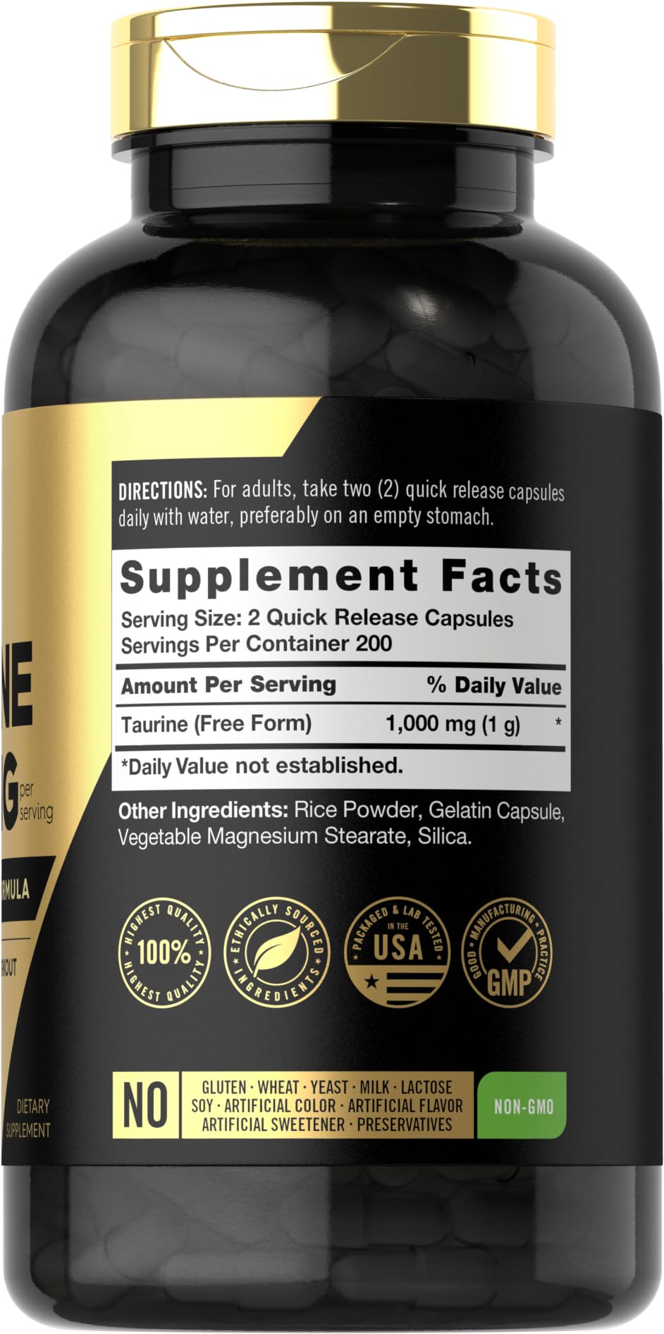 Carlyle Taurine 1000mg Capsules, 400 Capsules