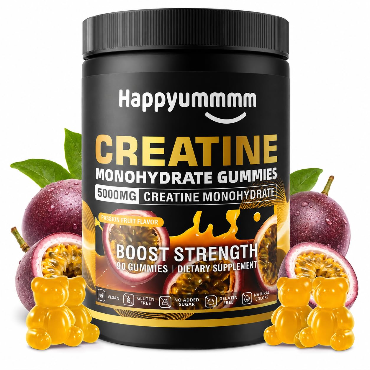 Happyummmm nutrition Creatine Monohydrate Gummies 90 Count