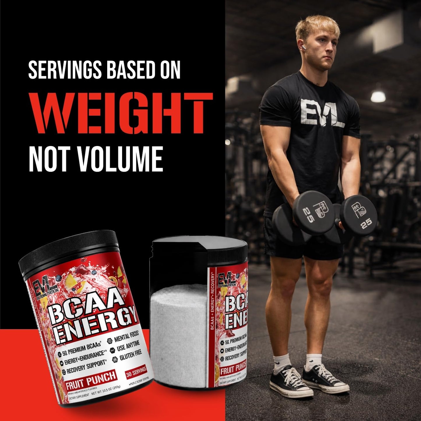 Evlution EVL BCAAs Amino Acids Powder 10.16 Fruit Punch