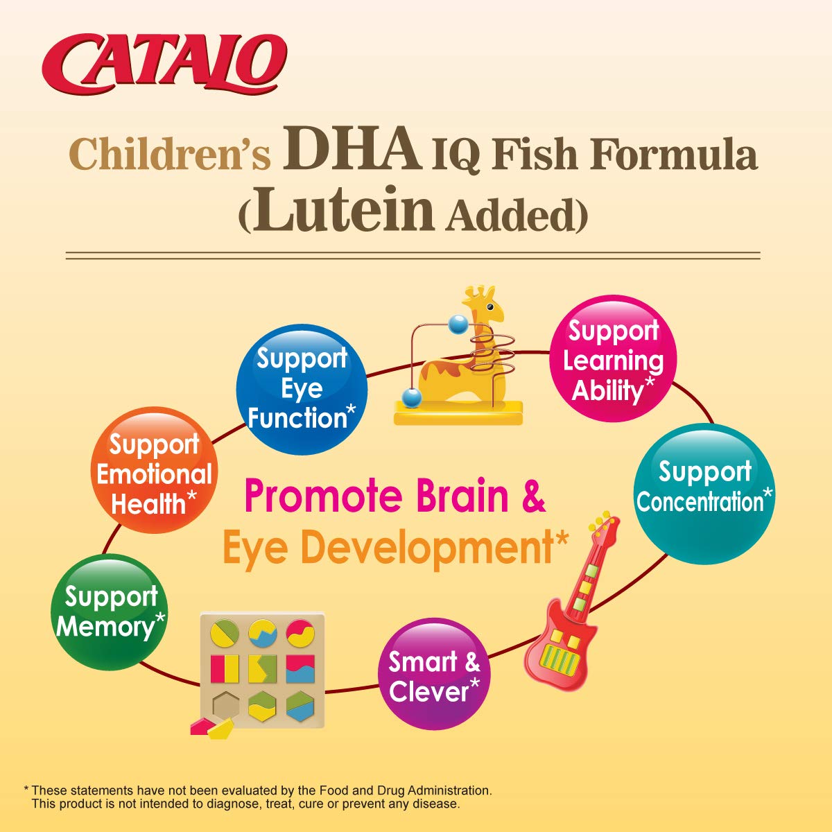 CATALO Children's DHA IQ Formula with Lutein Chewable 50 Count