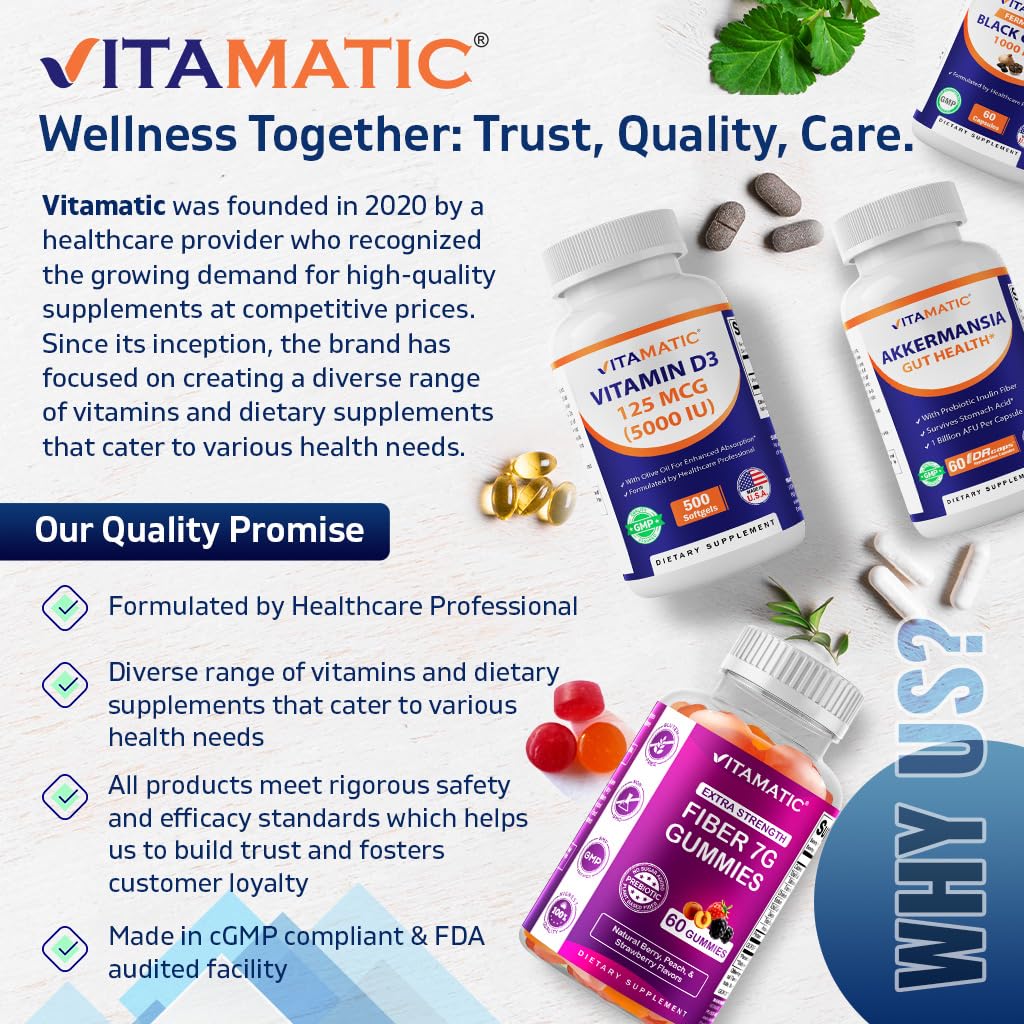 Vitamatic Magnesium Orotate Supplement 360 Capsules