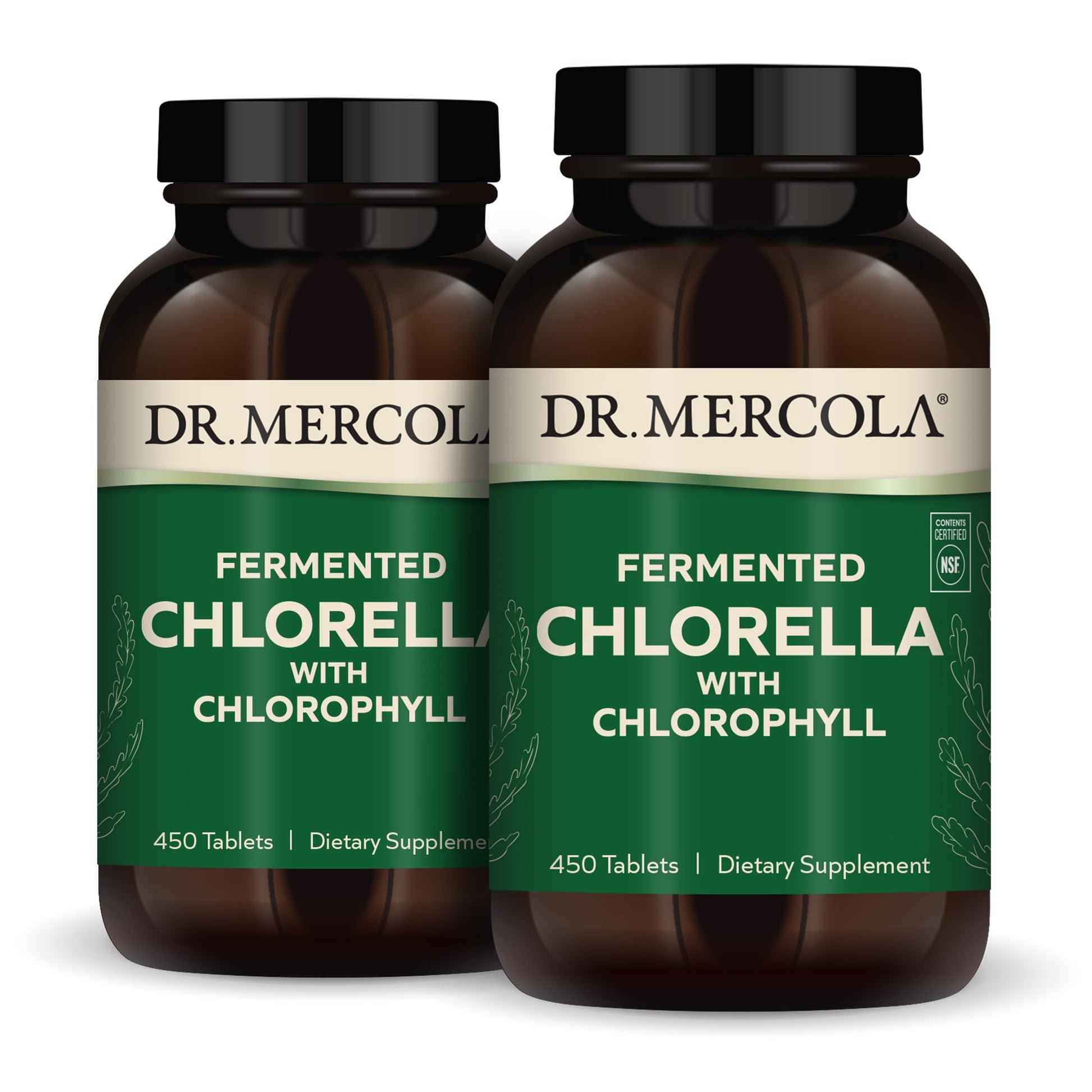 Dr. Mercola Fermented Chlorella with Chlorophyll, 450 Tablets