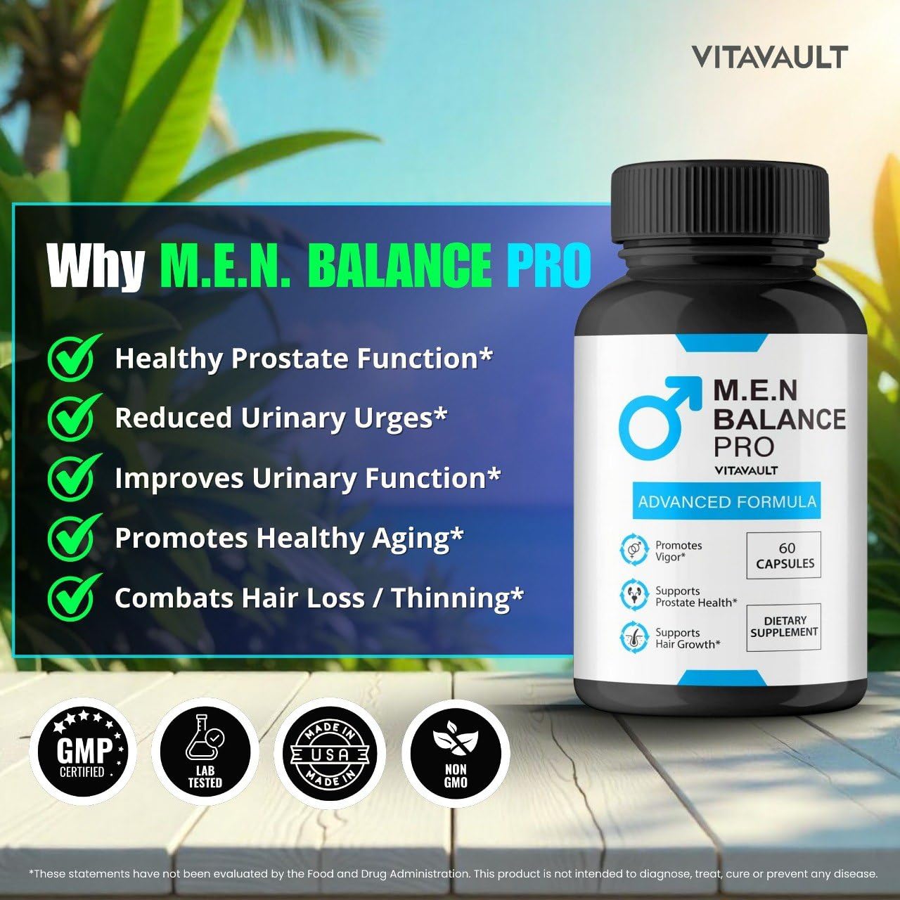 Vitavault M.E.N Balance Pro Capsules 180 Count