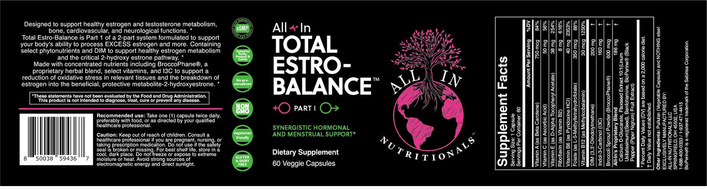 All In Nutritionals Total Estro Balance Part I Capsule 60 Count